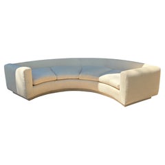 Stunning Milo Baughman style Circular Curved Sofa Mid-Century Modern