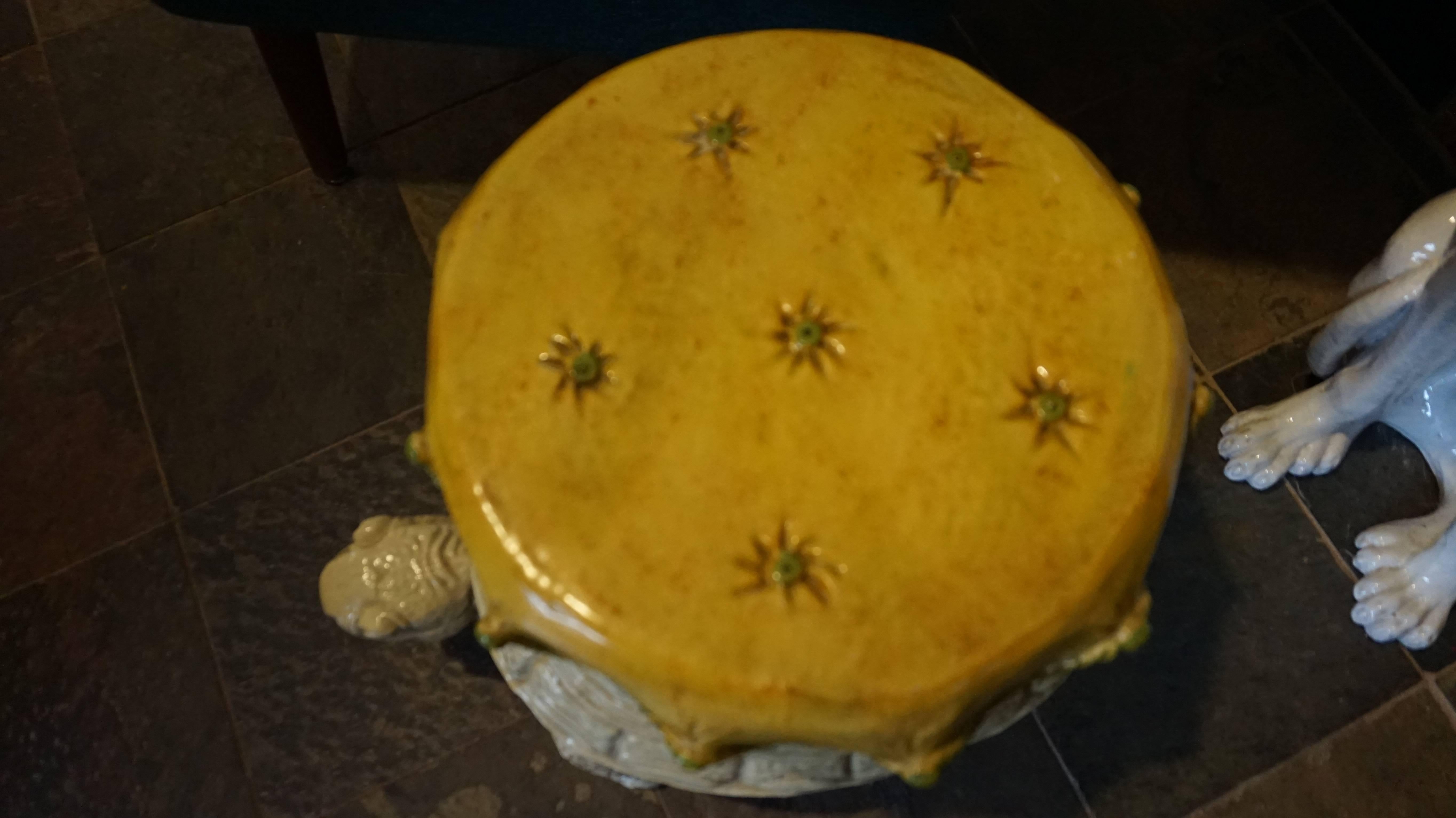turtle garden stool
