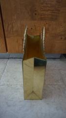 Vintage Italian Brass Shopping Bag Magazine Holder