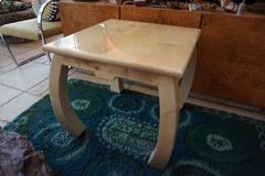 Fabulous Enrigue Garcel Goatskin Asian Style Side End Table