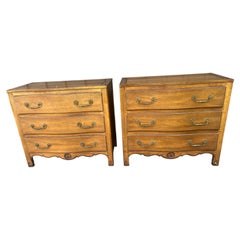 Handsome Pair of Henredon Heritage Bachelors Chests Mid Century