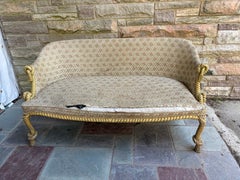 Wonderful Carved Rope and Tassel Loveseat Sofa Regency Modern Dorothy Draper