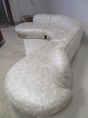 Hervorragend signiert Milo Baughman Dreiteilige Serpentine Sektionssofa gebogen