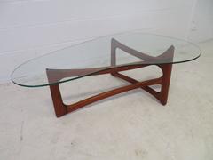 Stunning Adrian Pearsall Sculptural Walnut Kidney Shaped Dogbone Coffee Table