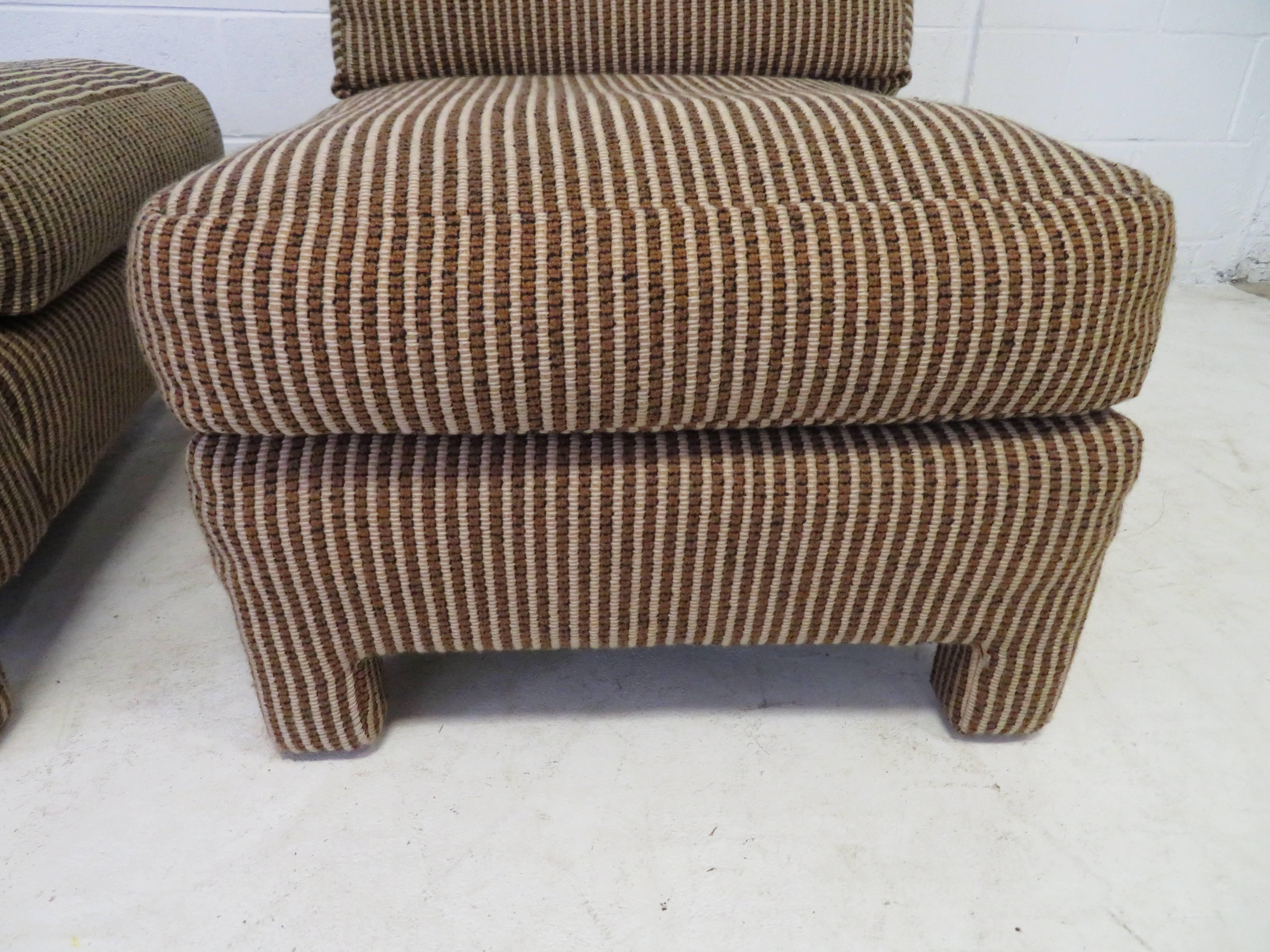 Upholstery Gorgeous Pair of Billy Baldwin Style Slipper Chairs Made by Century