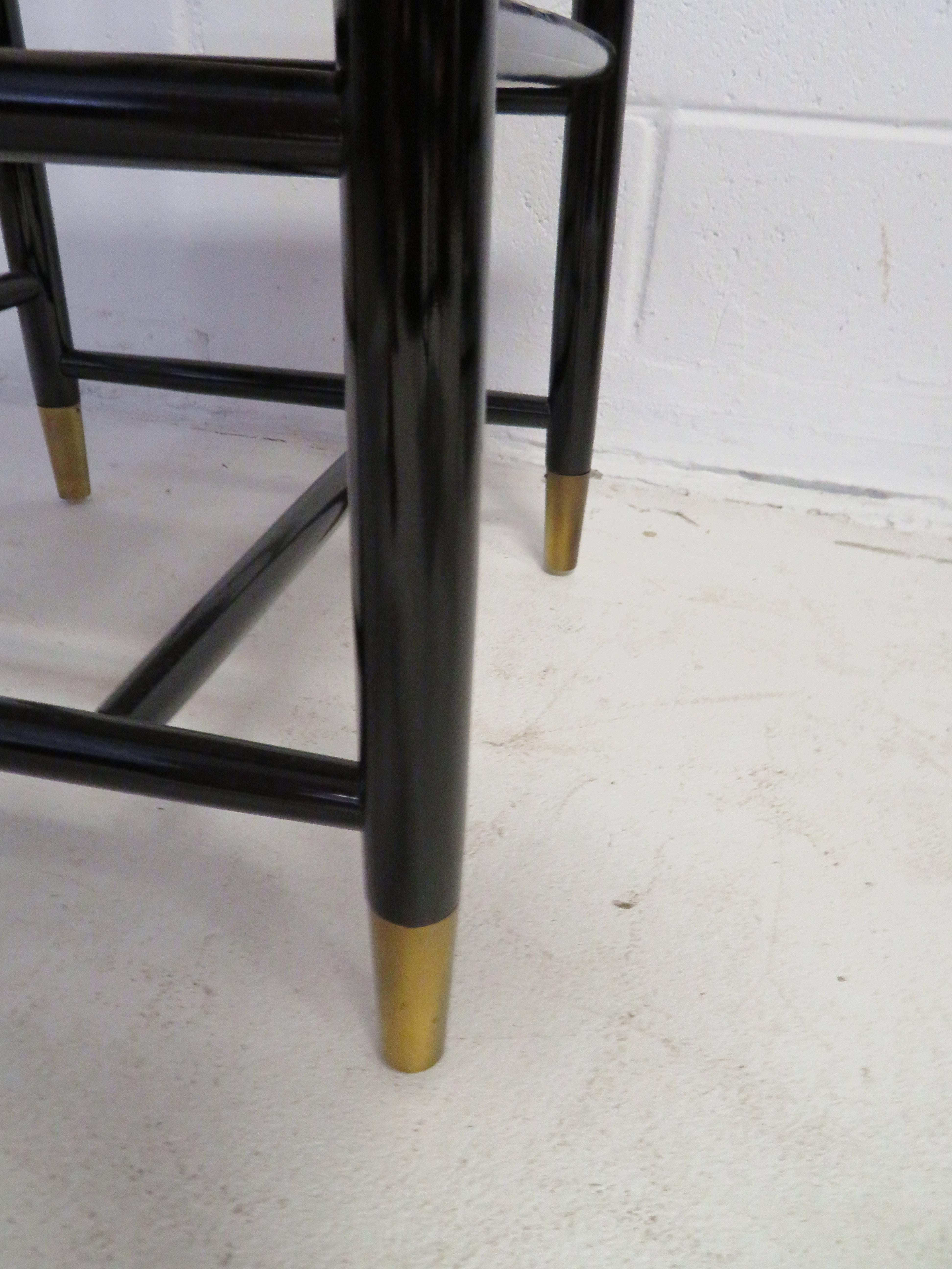 black lacquer dining chairs