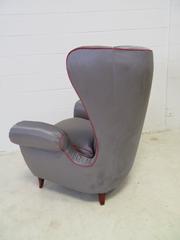 Pair of 1960s Italian Wingback Chair Paolo Buffa Style, Mid-Century Modern