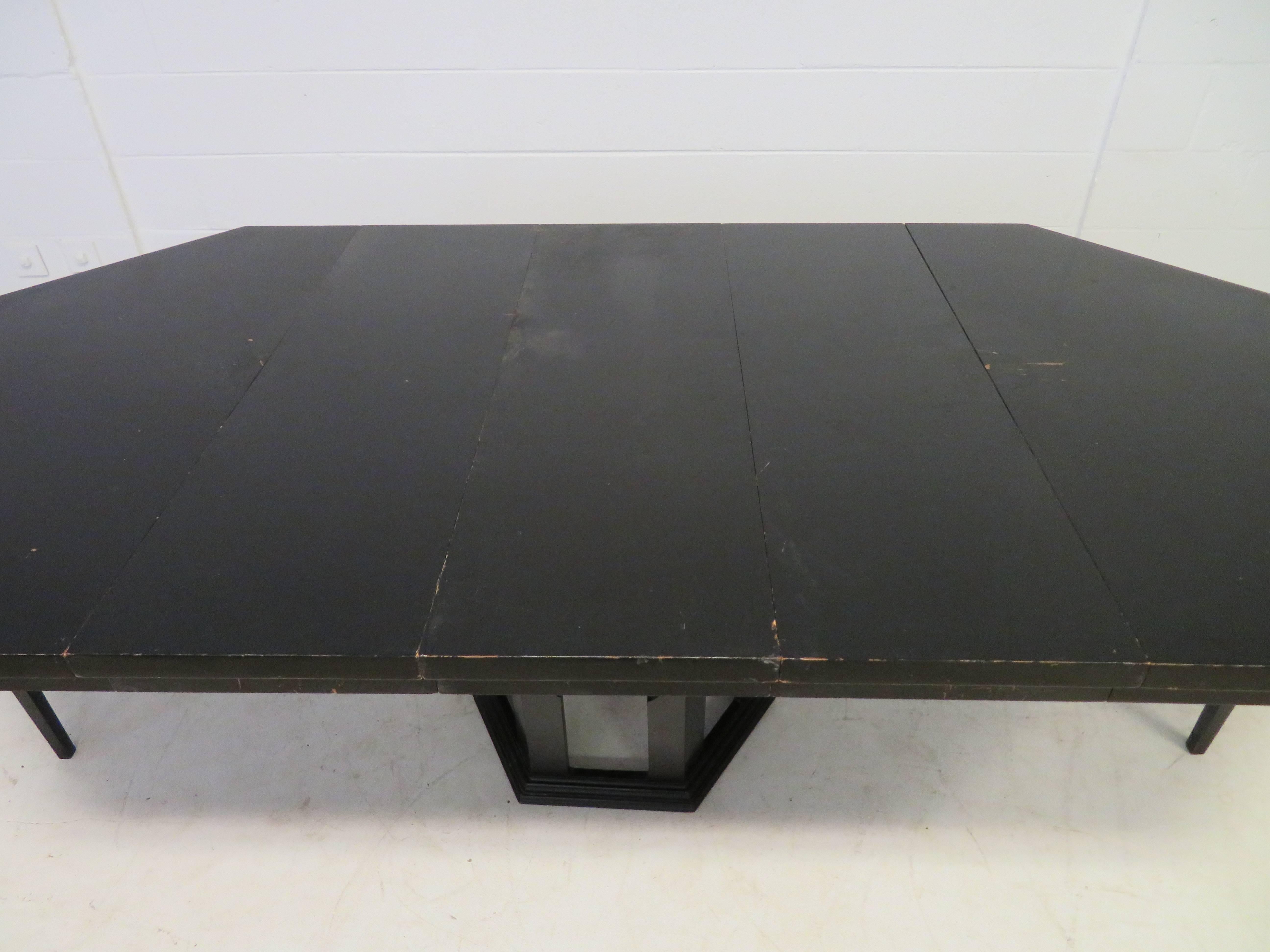 Wonderful Harvey Probber Style Cathedral Base Dining Table, Mid-Century Modern 1