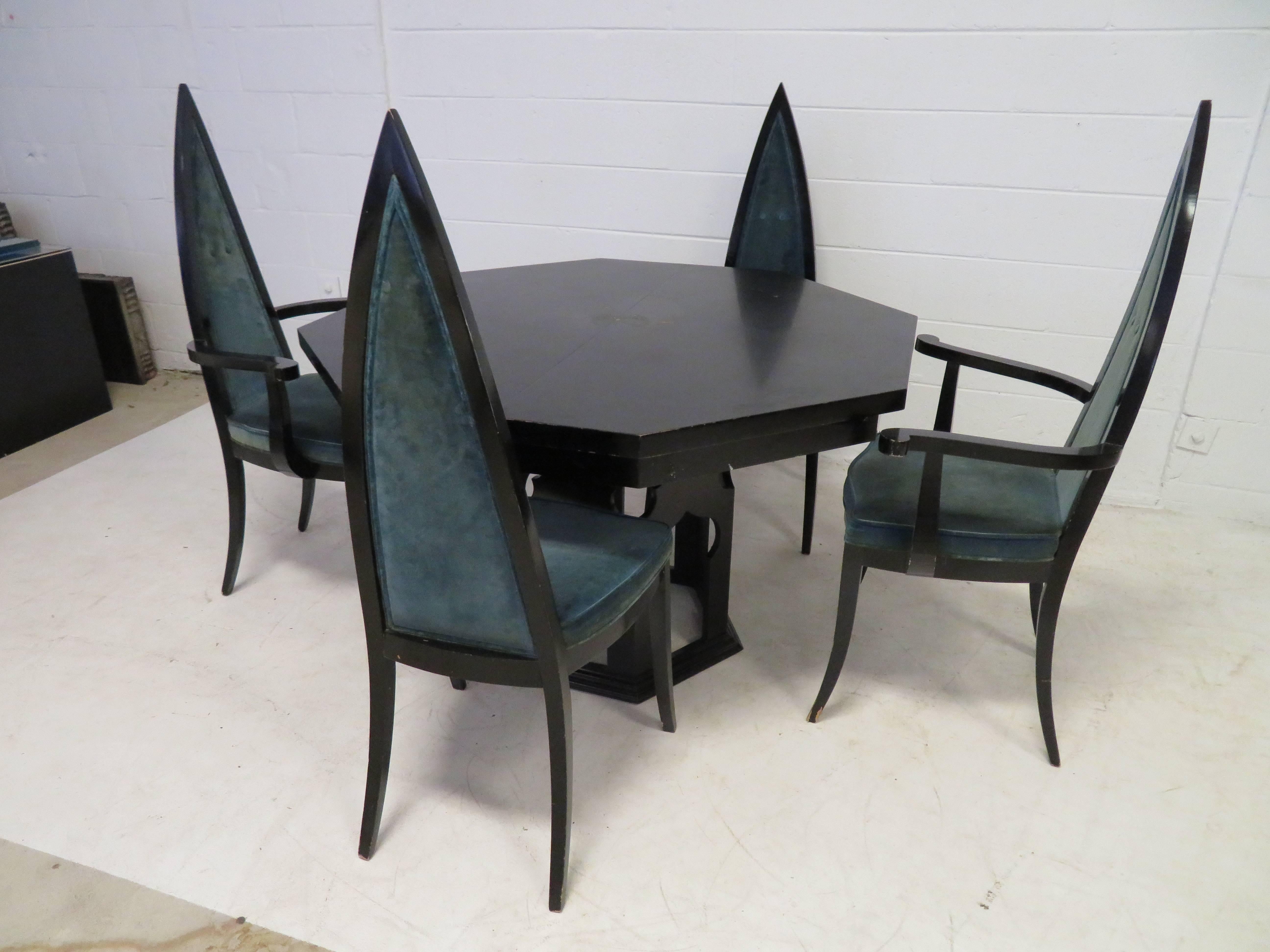 Wonderful Harvey Probber Style Cathedral Base Dining Table, Mid-Century Modern 3