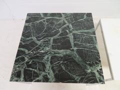 Lovely Pair Florence Knoll Chrome Marble Side End Tables Mid-Century Modern