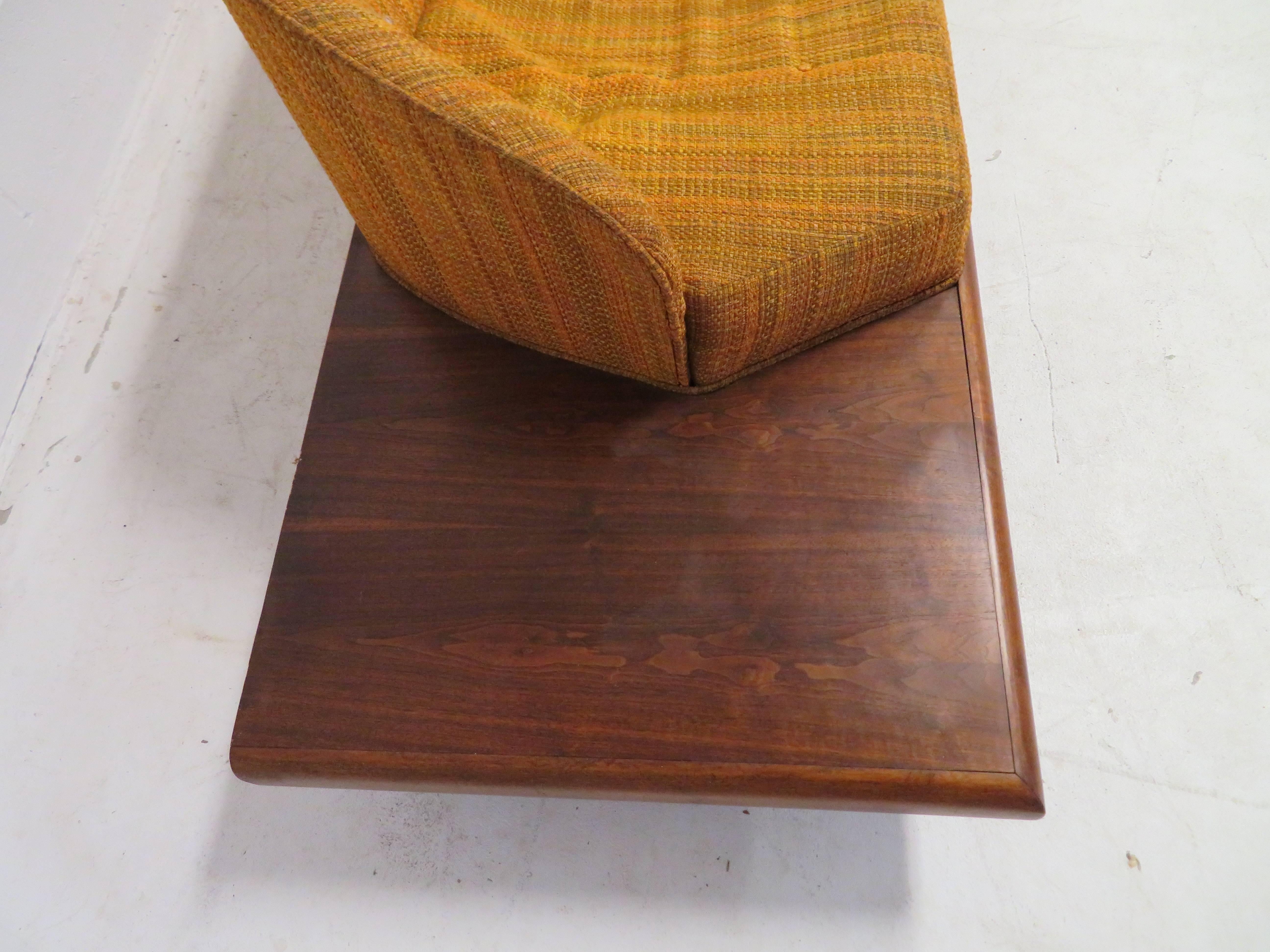 Upholstery Unusual Adrian Pearsall Boomarang Sculptural Walnut Sofa