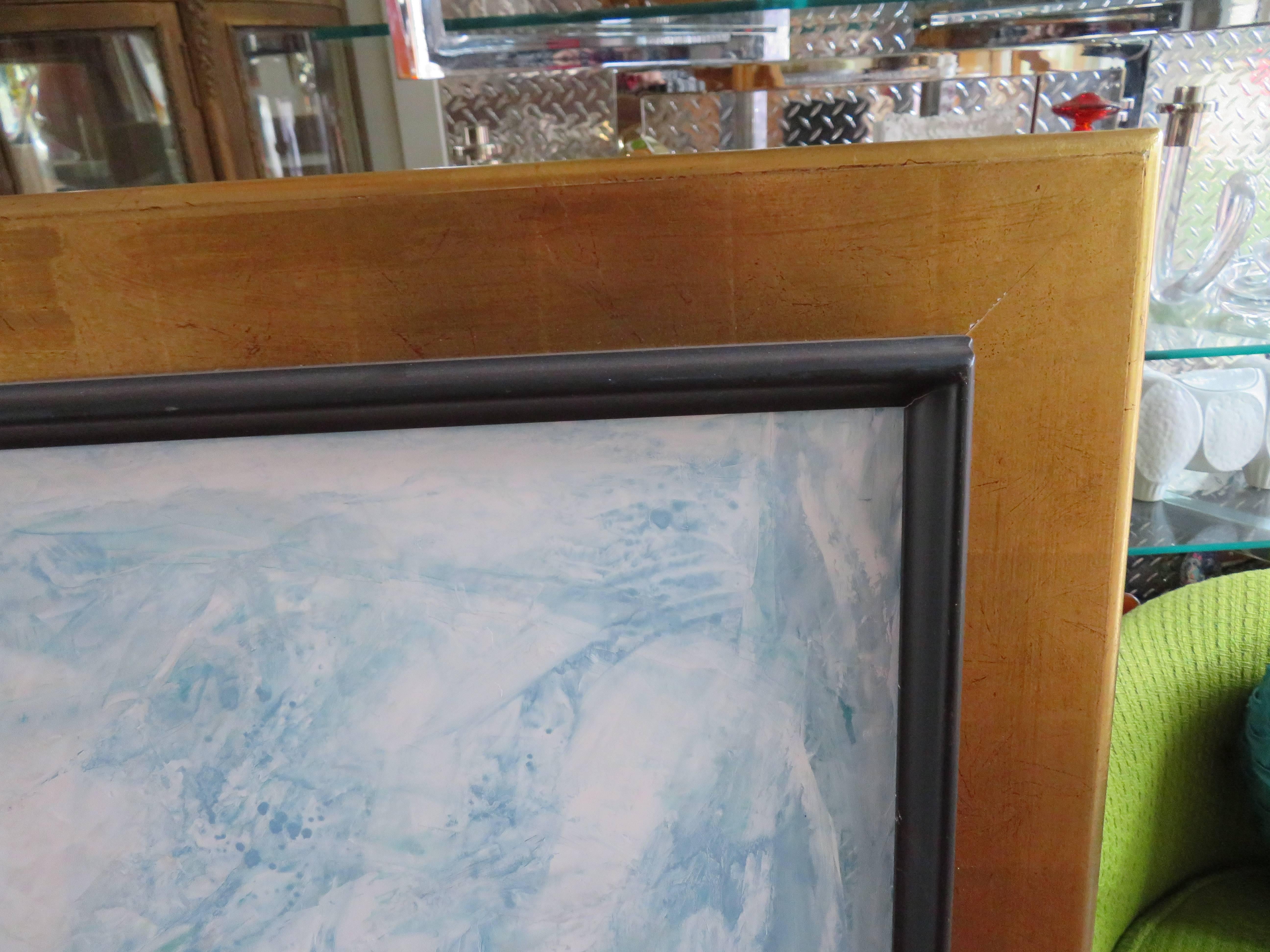 Éblouissante peinture à l'huile à grande échelle de Claude Hemeret « Contrast » Excellent état - En vente à Pemberton, NJ