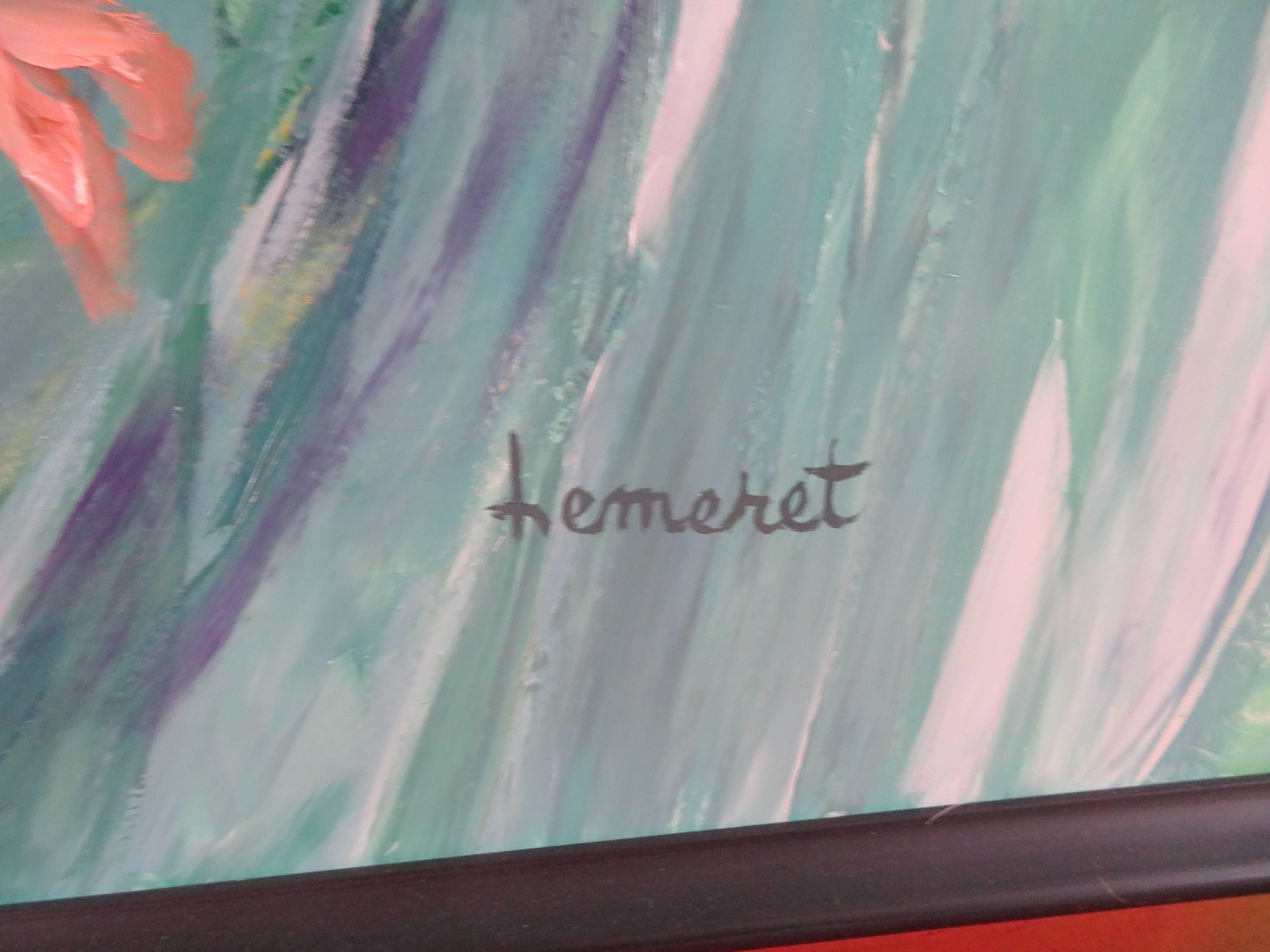 Éblouissante peinture à l'huile à grande échelle de Claude Hemeret « Contrast » en vente 1