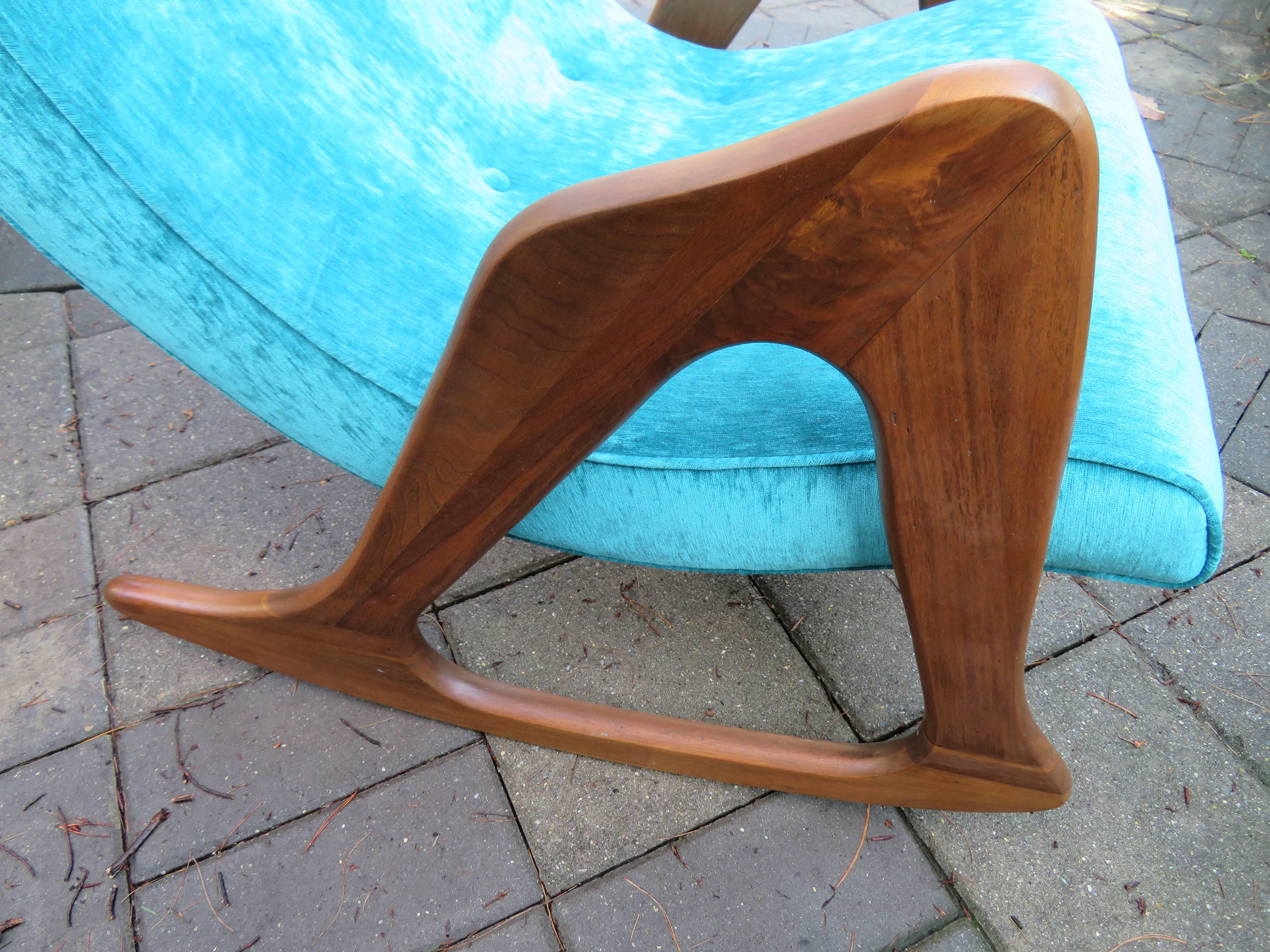 Adrian Pearsall Sculptural Rocking Chair for Craft Associates Mid-Century Modern In Excellent Condition For Sale In Pemberton, NJ