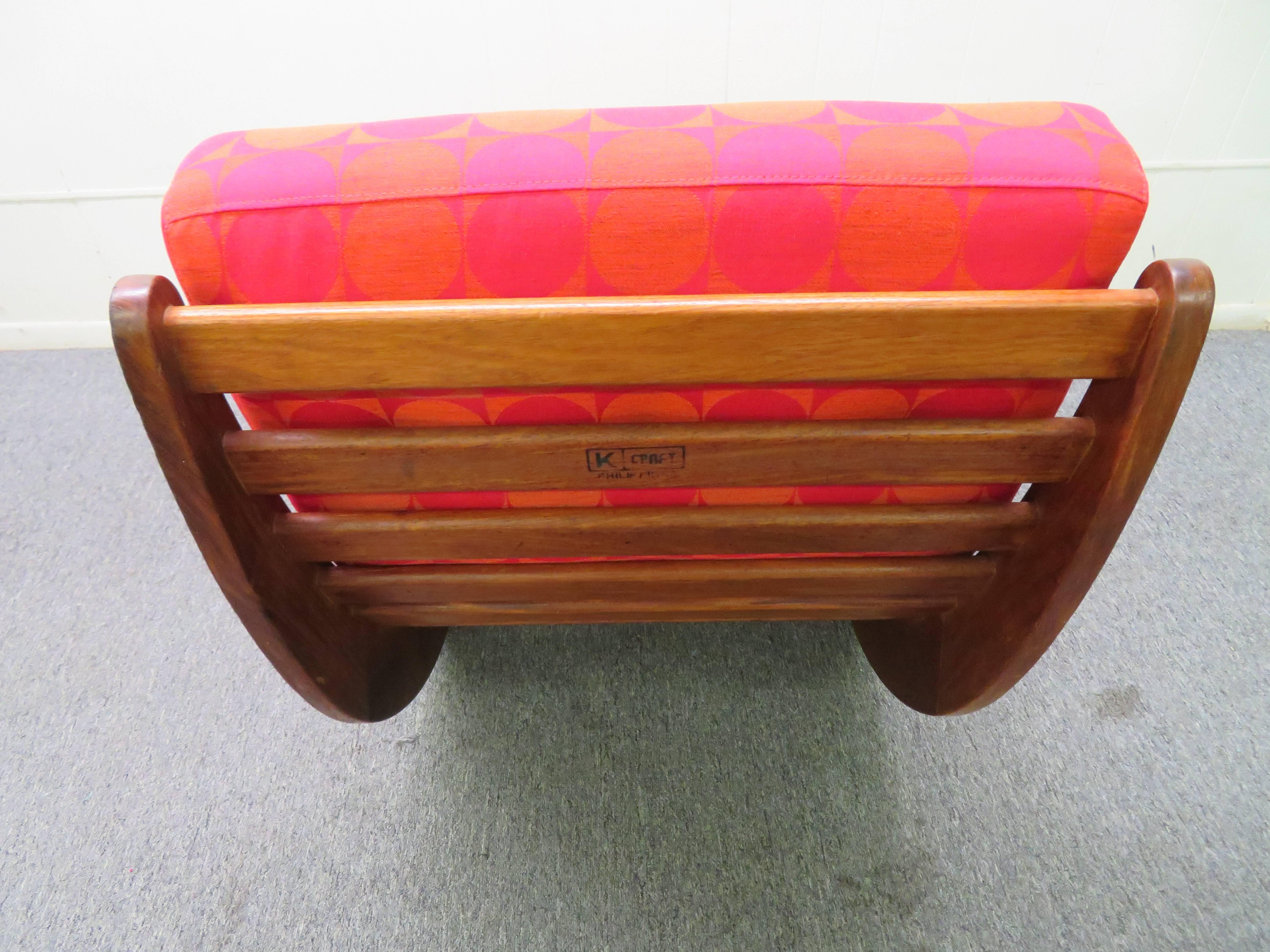 Exciting Rocking Chair Relaxer Denmark 1974 by Verner Panton, Mid-Century Modern In Good Condition In Pemberton, NJ
