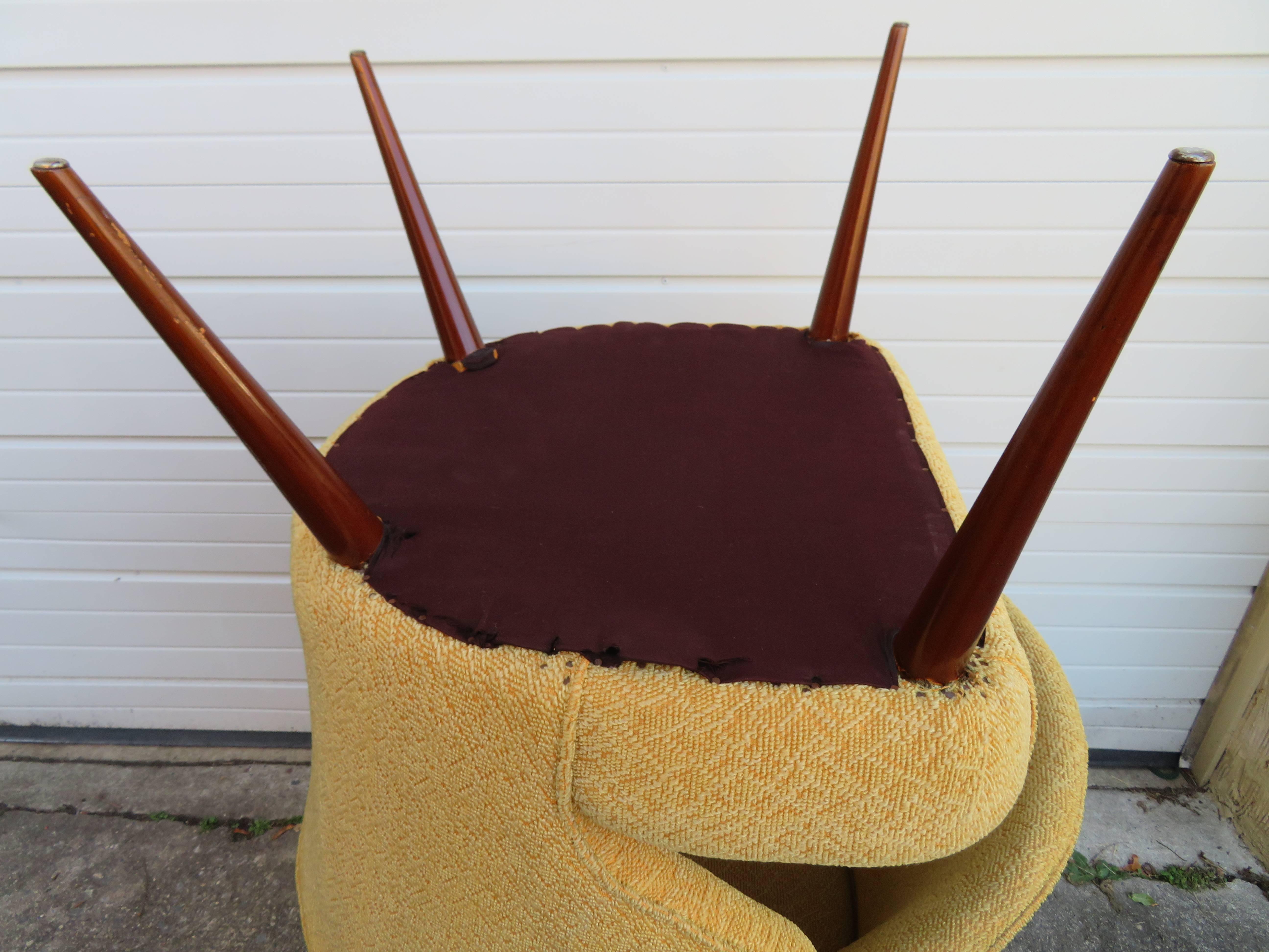 Pair of Danish Modern Hans Olsen Style Teak Lounge Chair For Sale 1