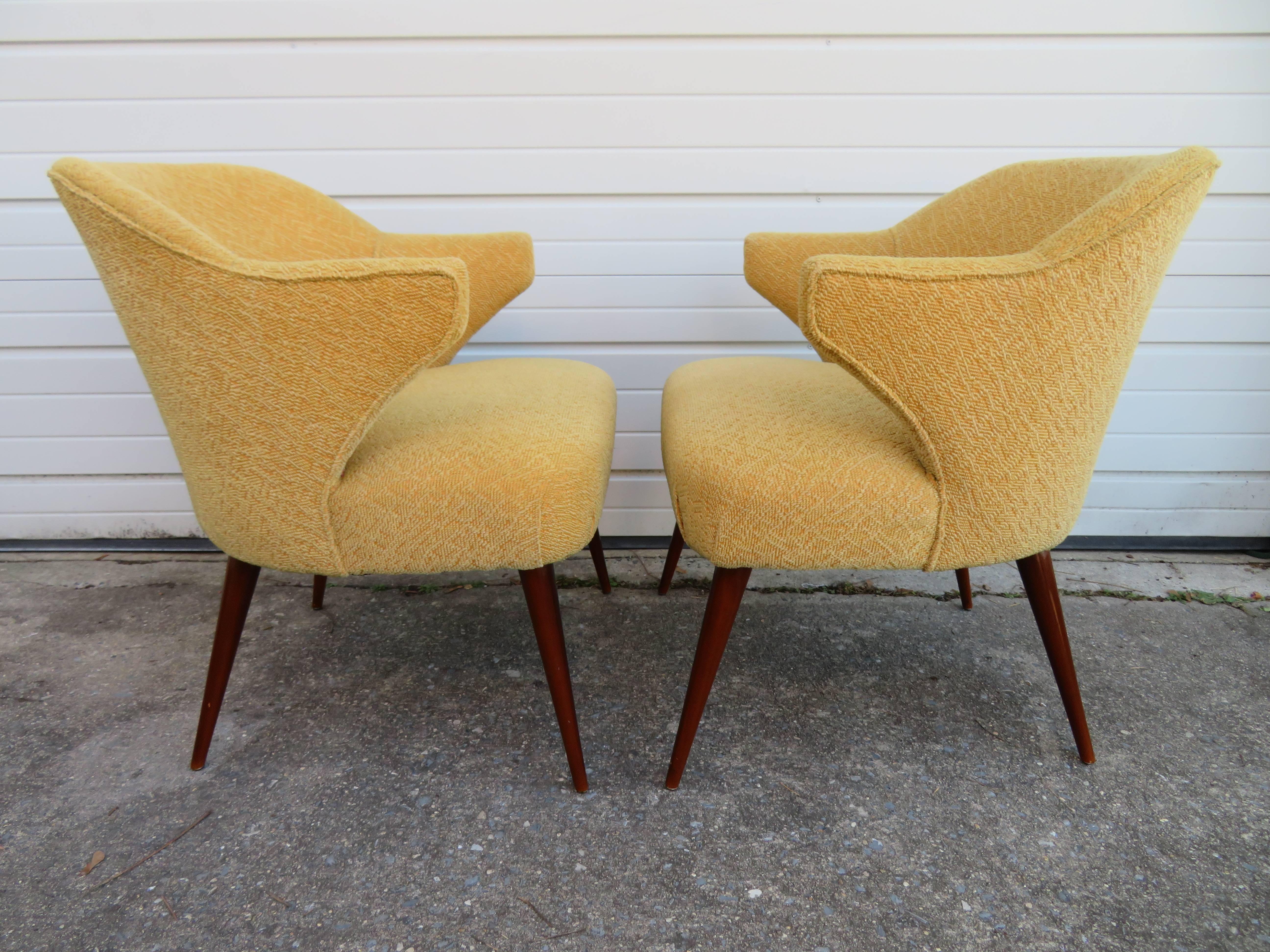 Pair of Danish Modern Hans Olsen Style Teak Lounge Chair For Sale 2
