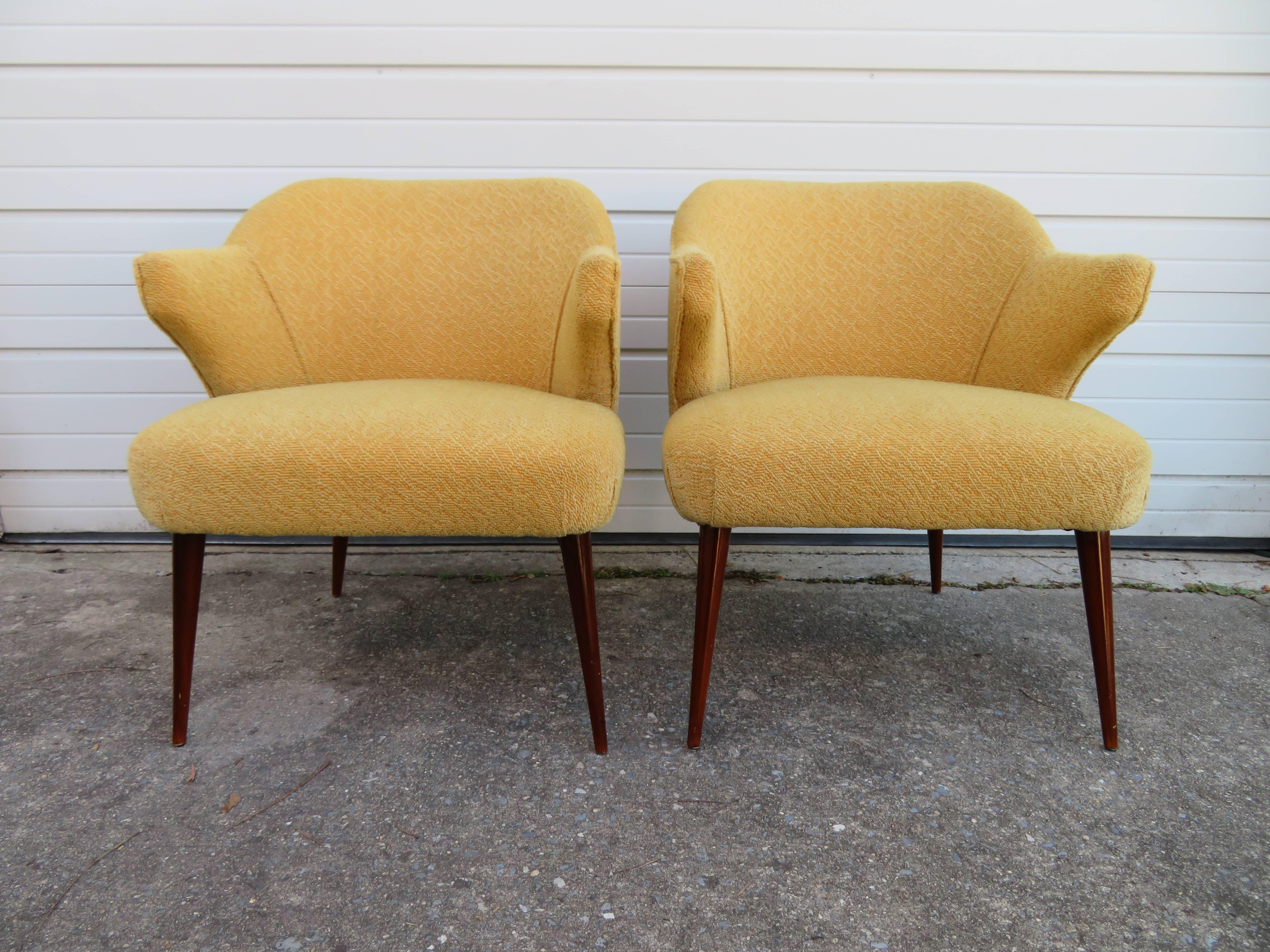 Pair of Danish Modern Hans Olsen Style Teak Lounge Chair For Sale 3