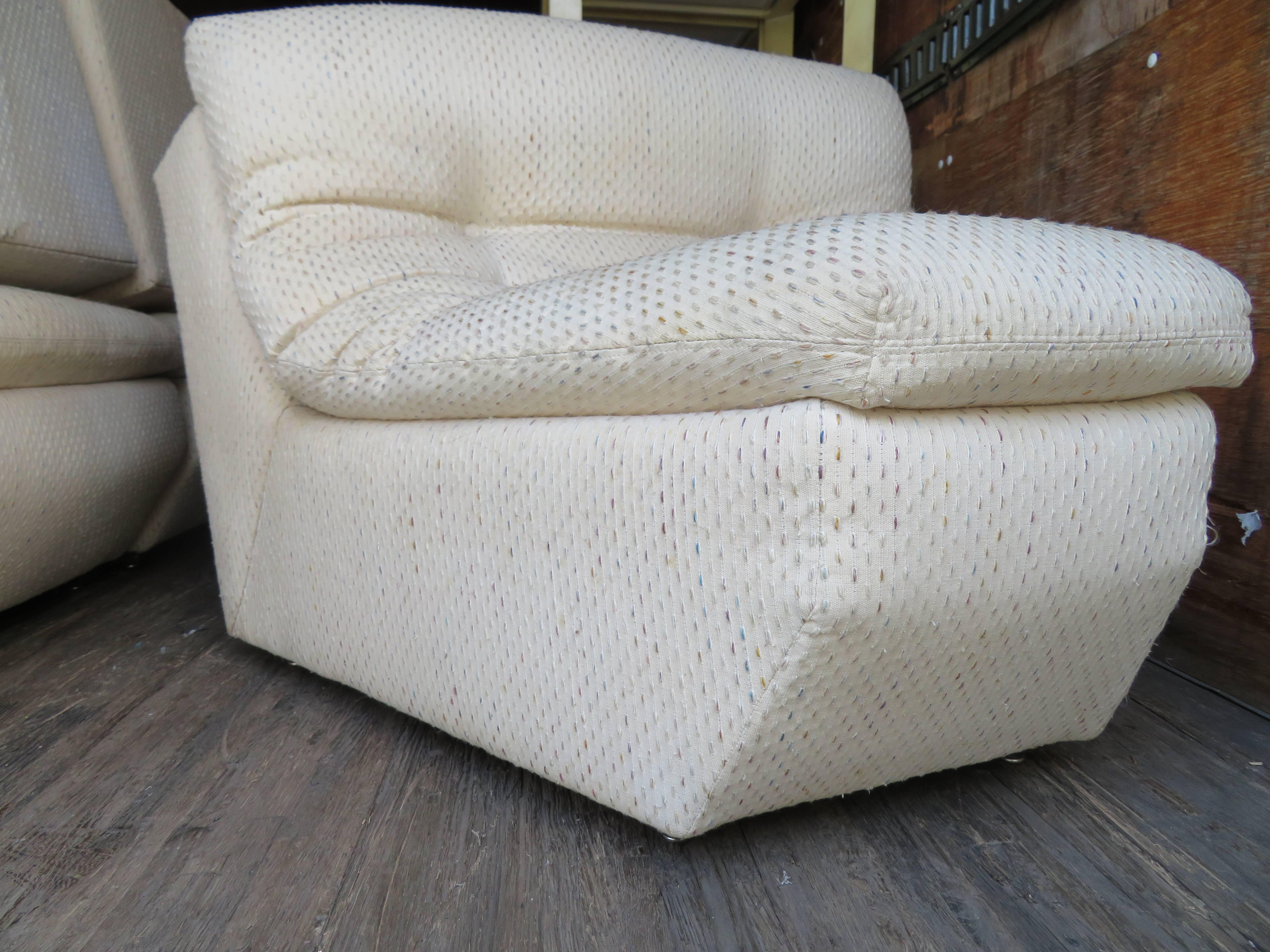 Unusual Vladimir Kagan for Preview Six-Piece Sofa Sectional Mid-Century Modern 3