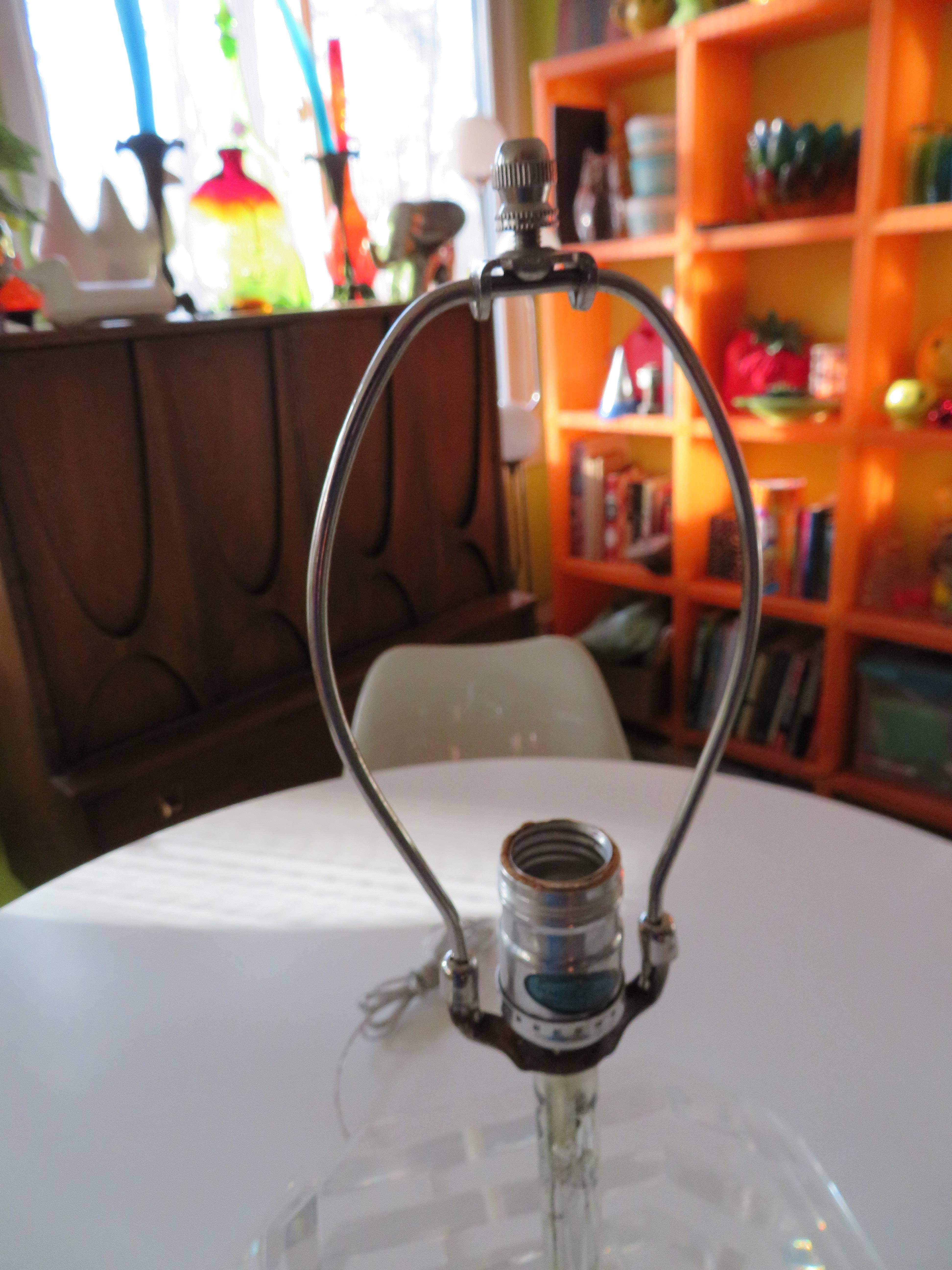 Late 20th Century Gorgeous Stacked Lucite Lamp by George Bullio For Sale