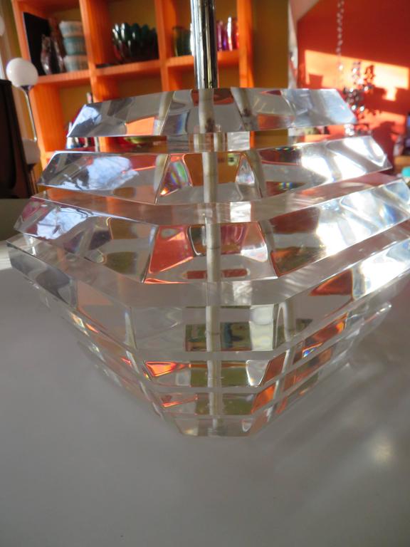 Gorgeous Stacked Lucite Lamp by George Bullio For Sale 4