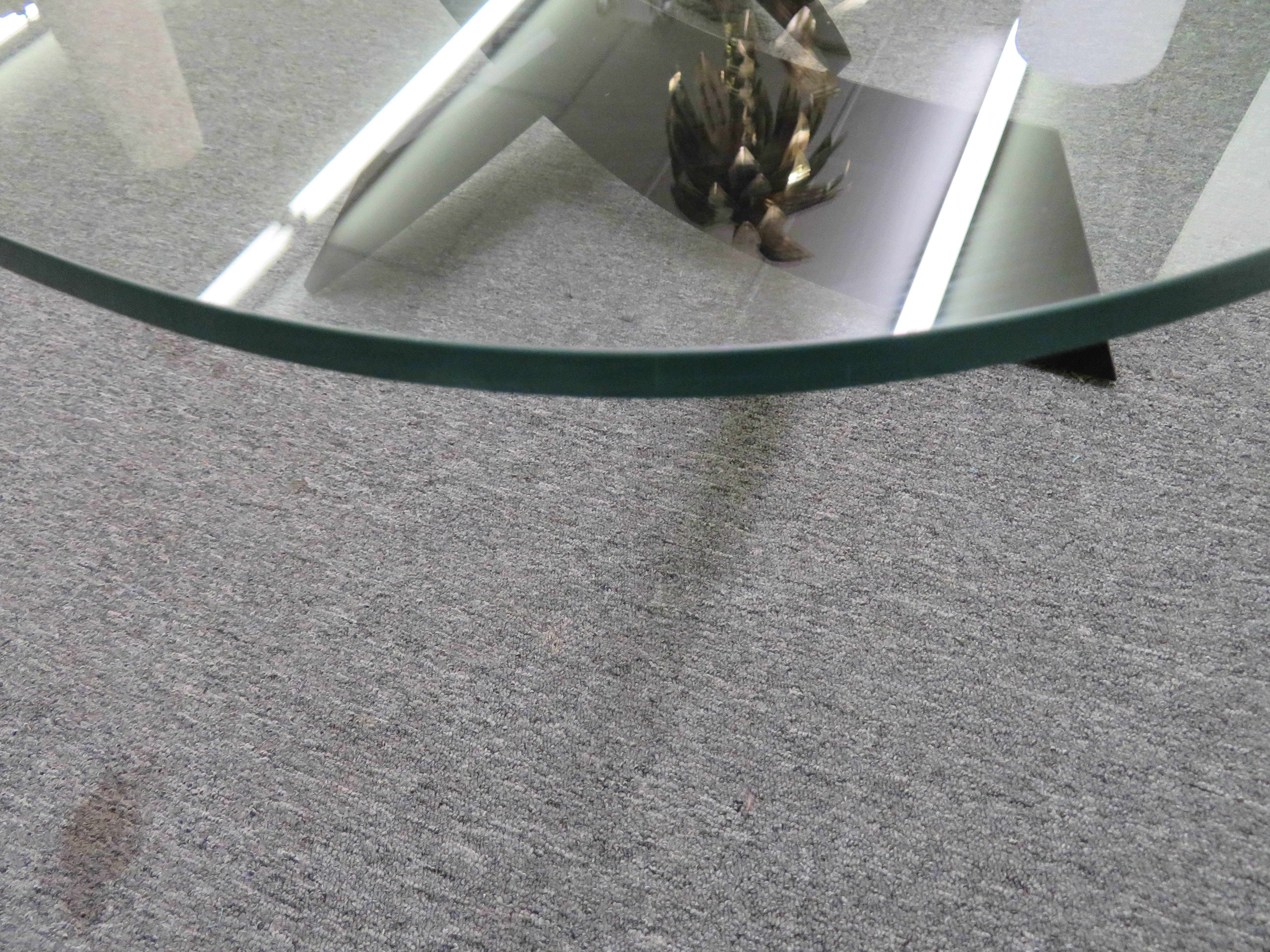 Magnifique table basse abstraite en fer de style Silas Seandel, mi-siècle moderne en vente 1