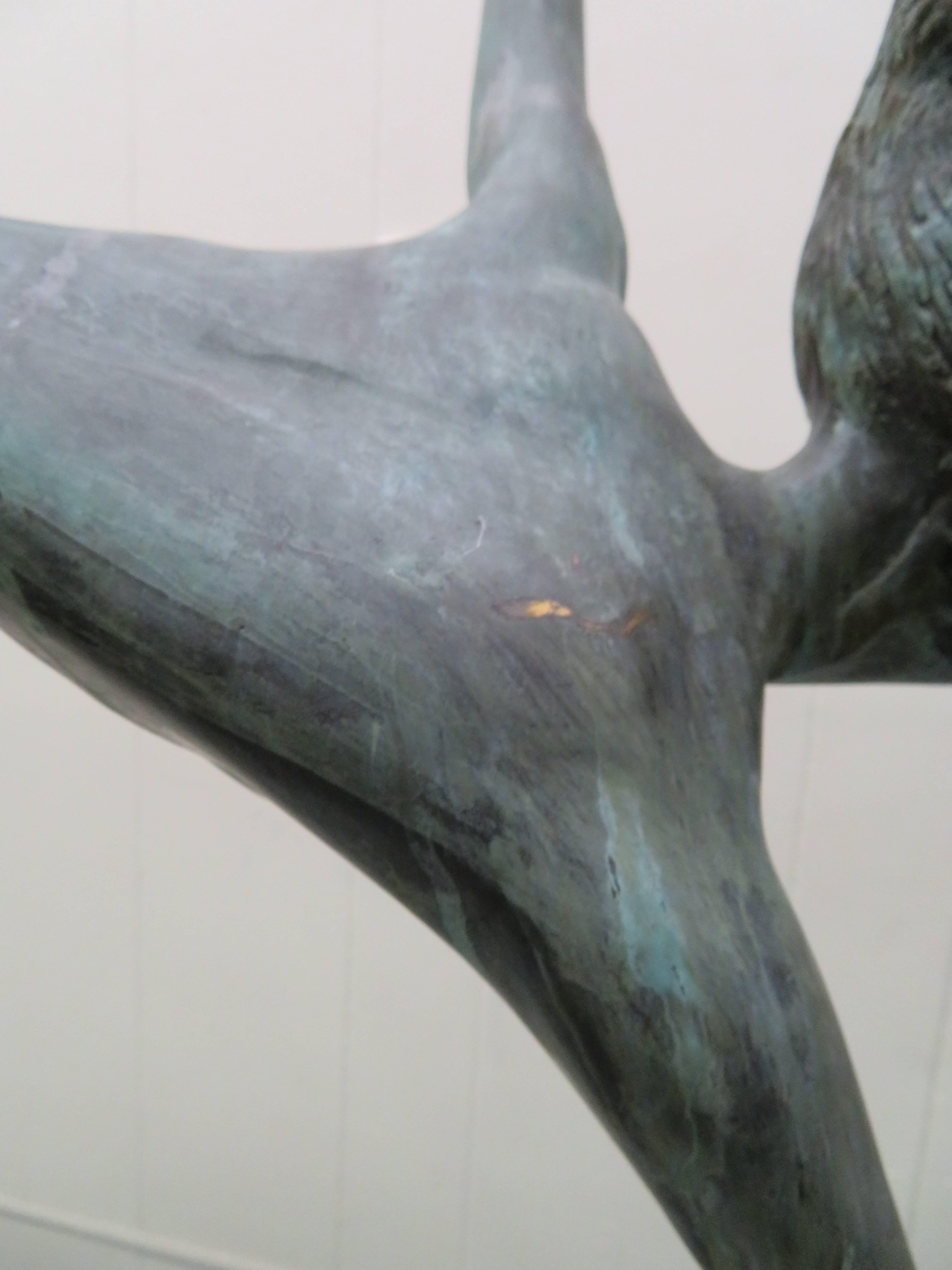 Late 20th Century Large-Scale Patinated Bronze Hattakitkosol Somchai Ballerina Dancer Sculpture