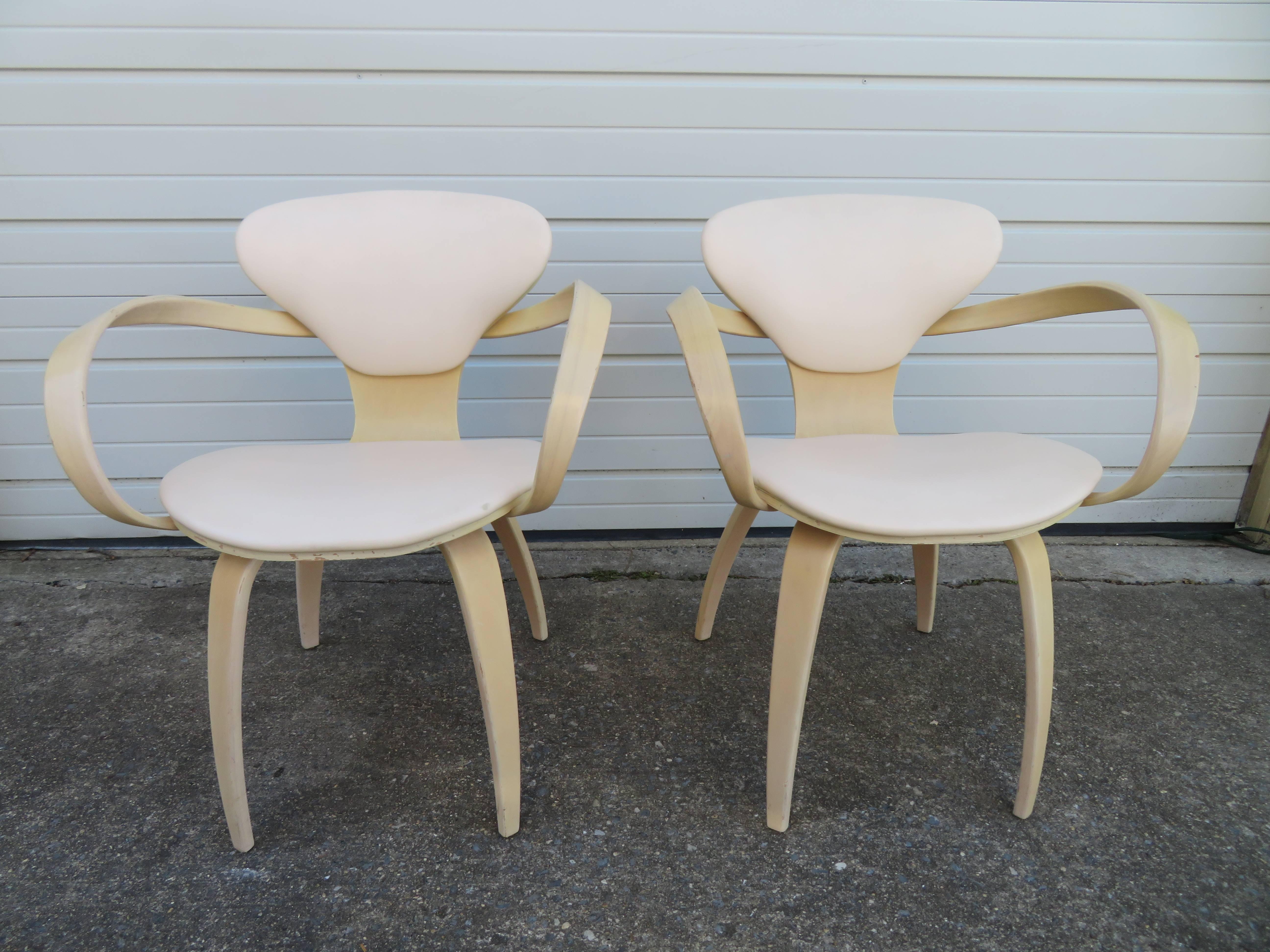 Lovely Pair of Norman Cherner Plycraft Pretzel Chairs, Mid-Century Modern 3