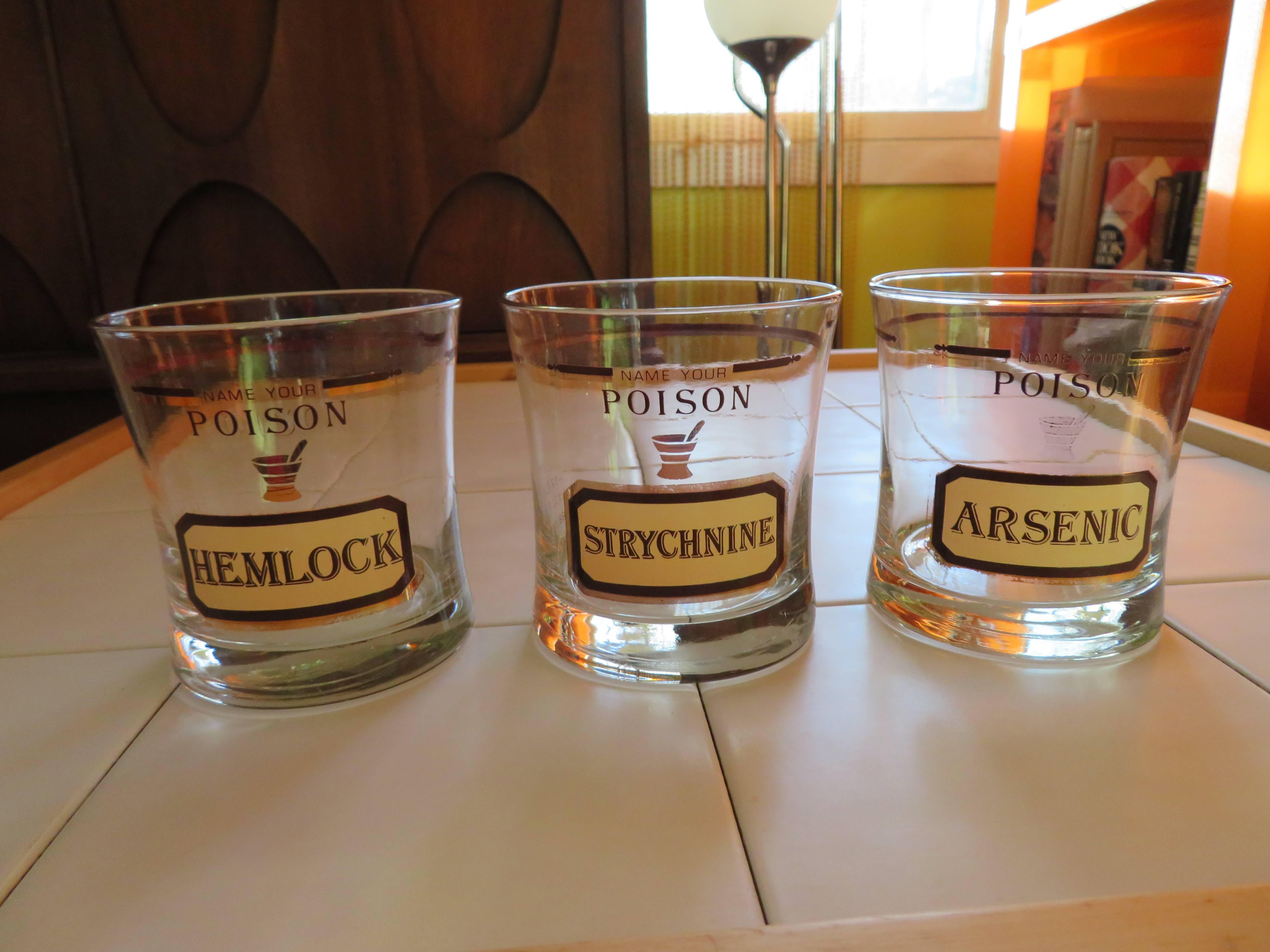 pick your poison highball glasses