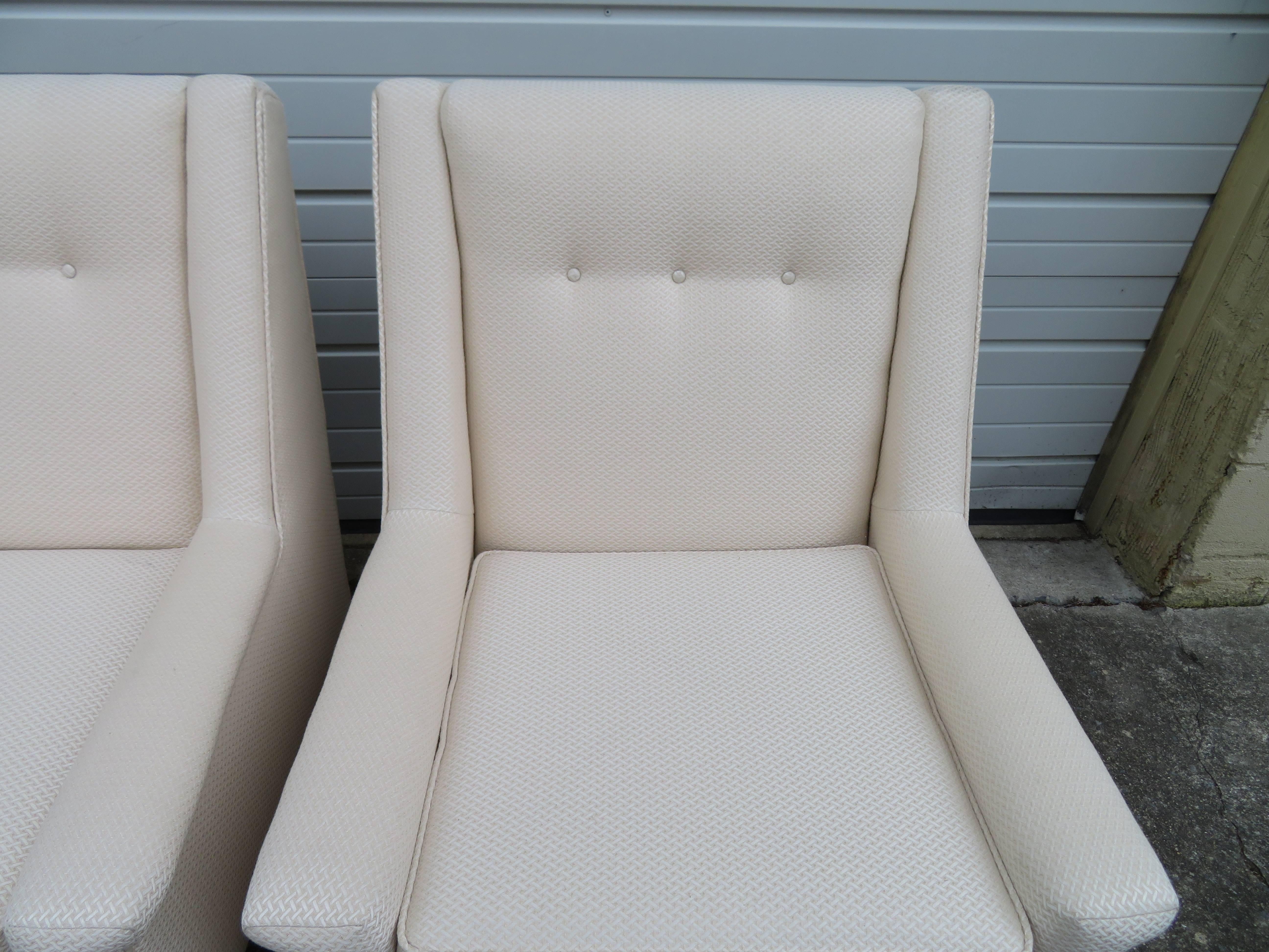 Américain Magnifique paire de fauteuils de salon de style Harvey Probber, mi-siècle moderne en vente