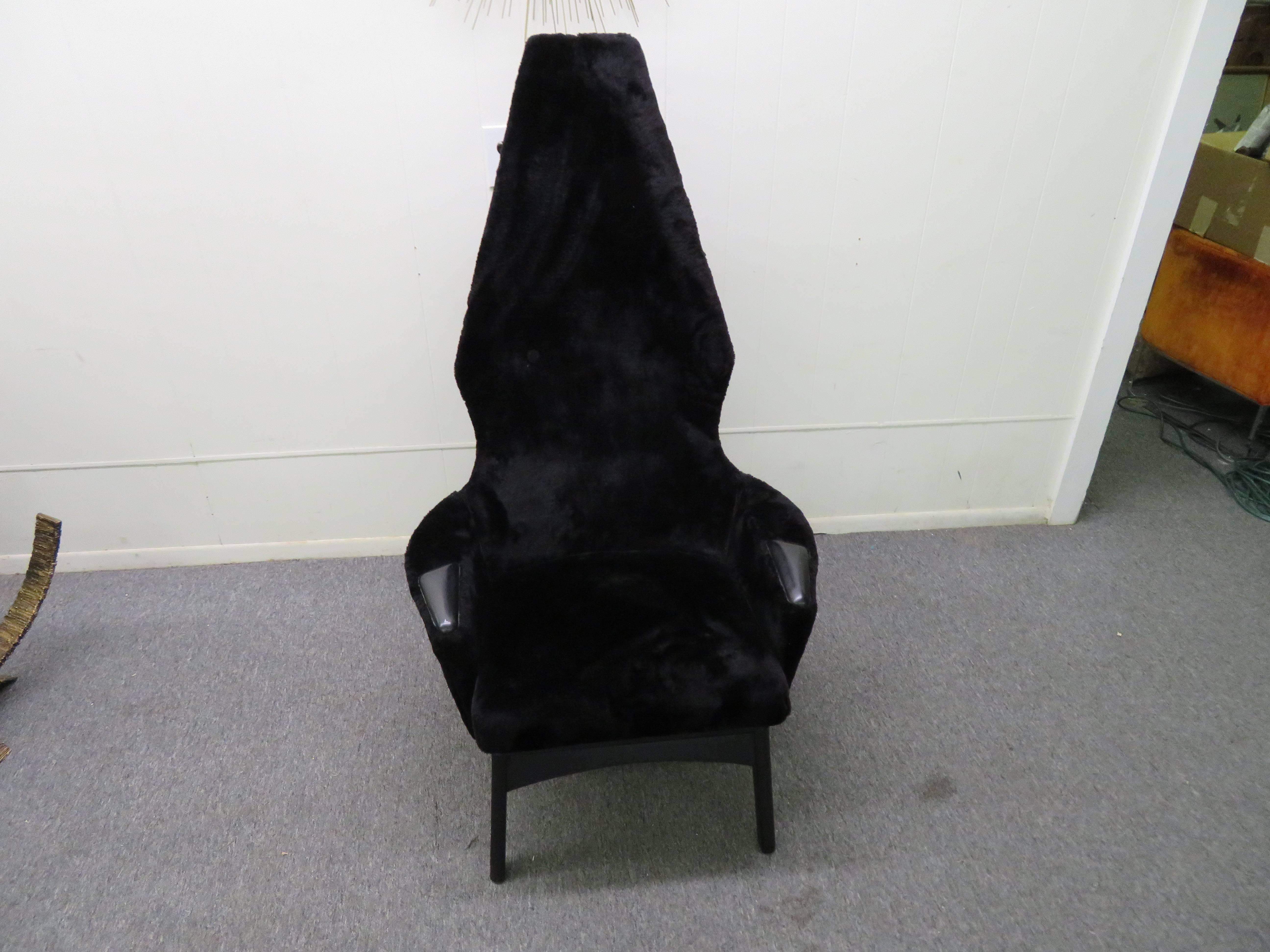 Lovely Adrian Pearsall Tall Back Lounge Chair Mid-Century Modern For Sale 2