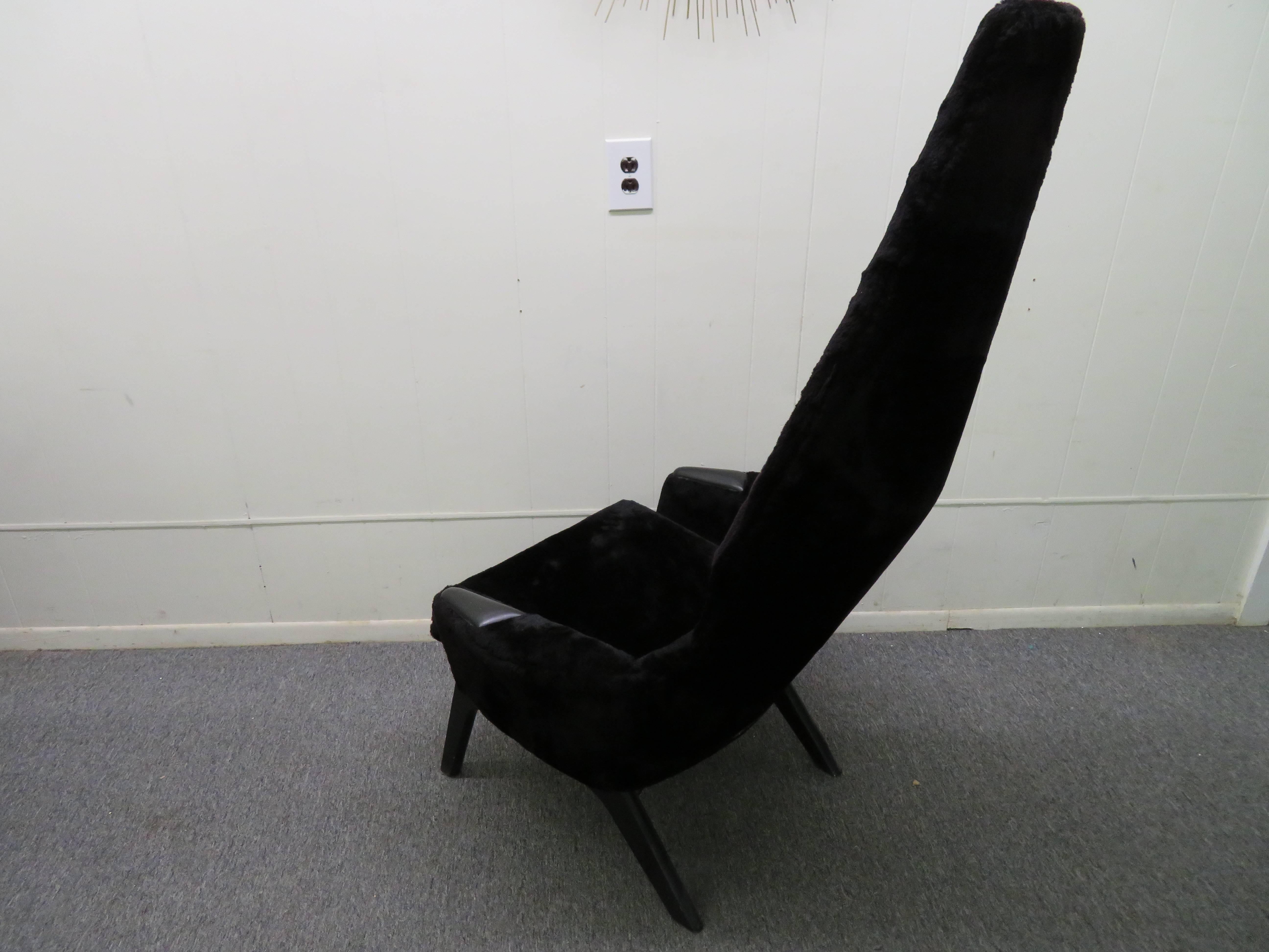 Lovely Adrian Pearsall Tall Back Lounge Chair Mid-Century Modern For Sale 3