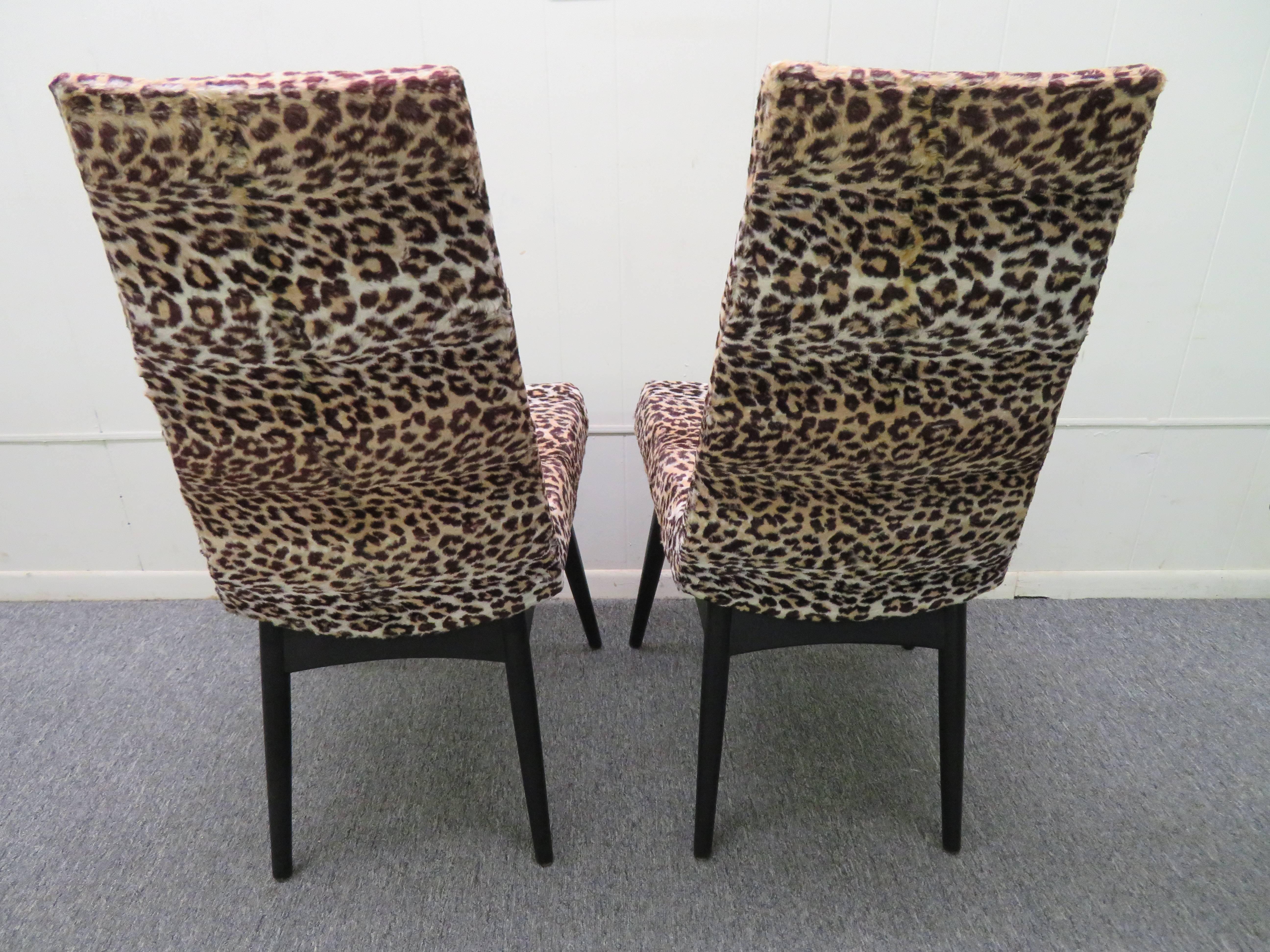 American Fantastic Set Four Adrian Pearsall Lacquered Dining Chairs Mid-Century Modern For Sale