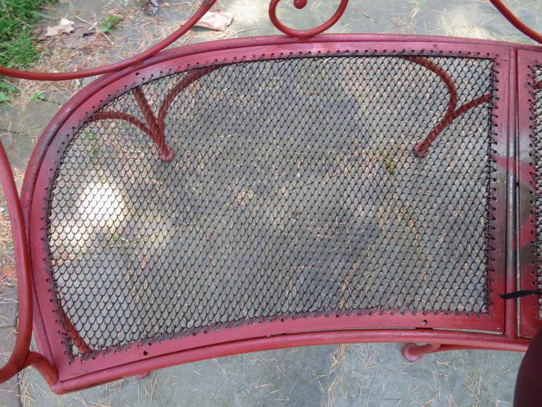 Curved Wrought Iron Bench Pictures