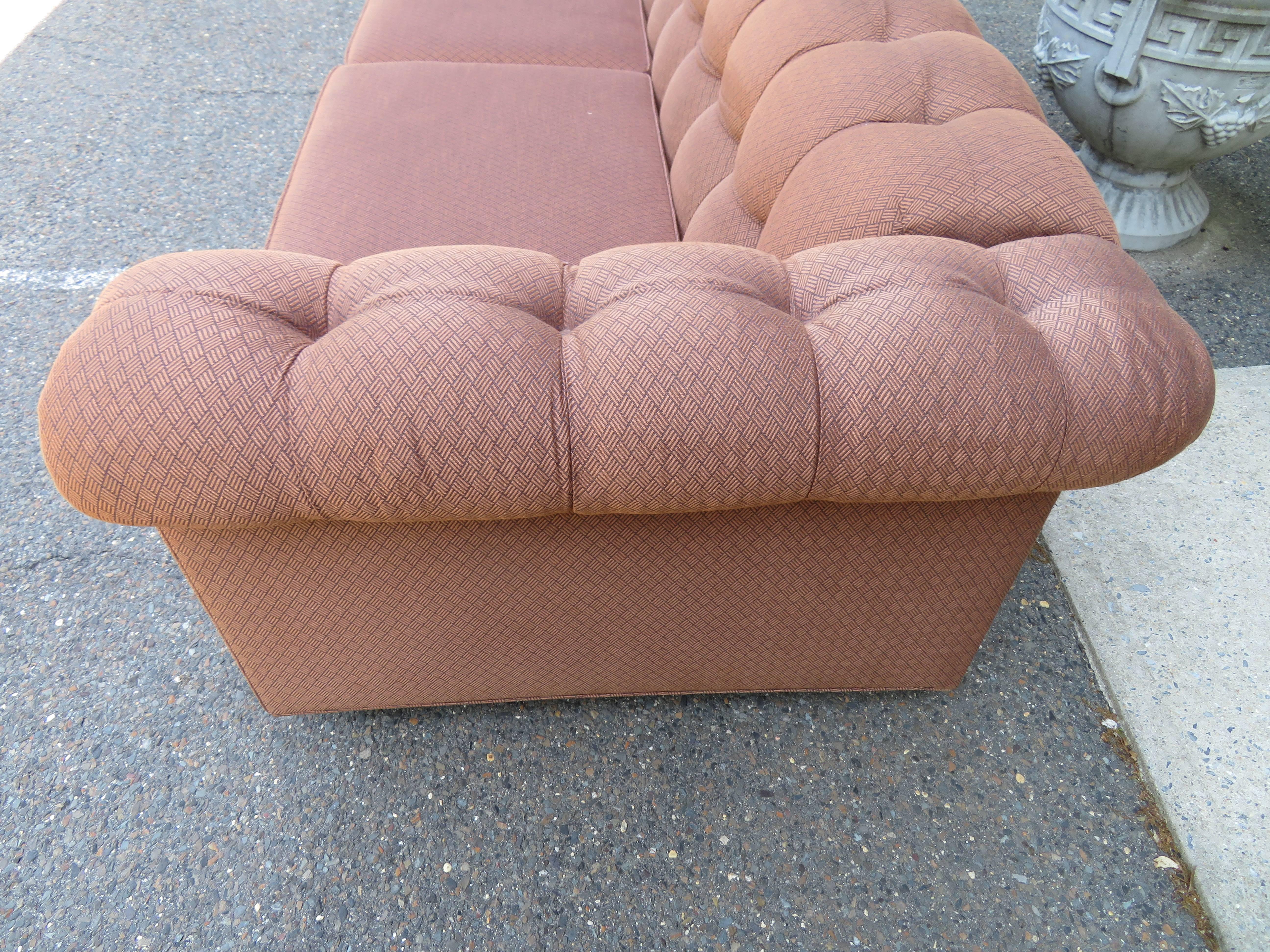 mid century tufted sofa