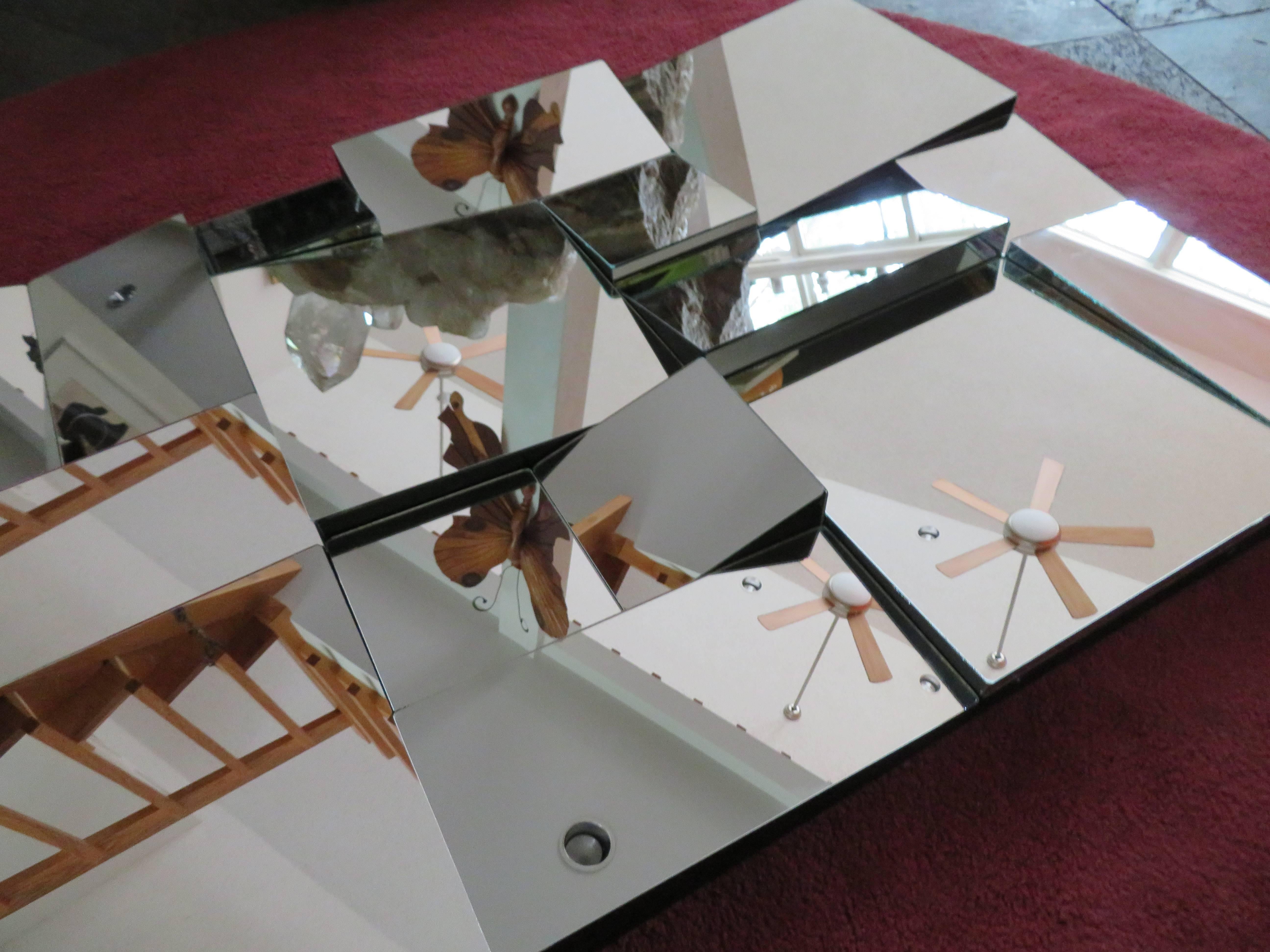 Mid-Century Modern Fabulous Original Slopes Cubist Mirror by Neal Small