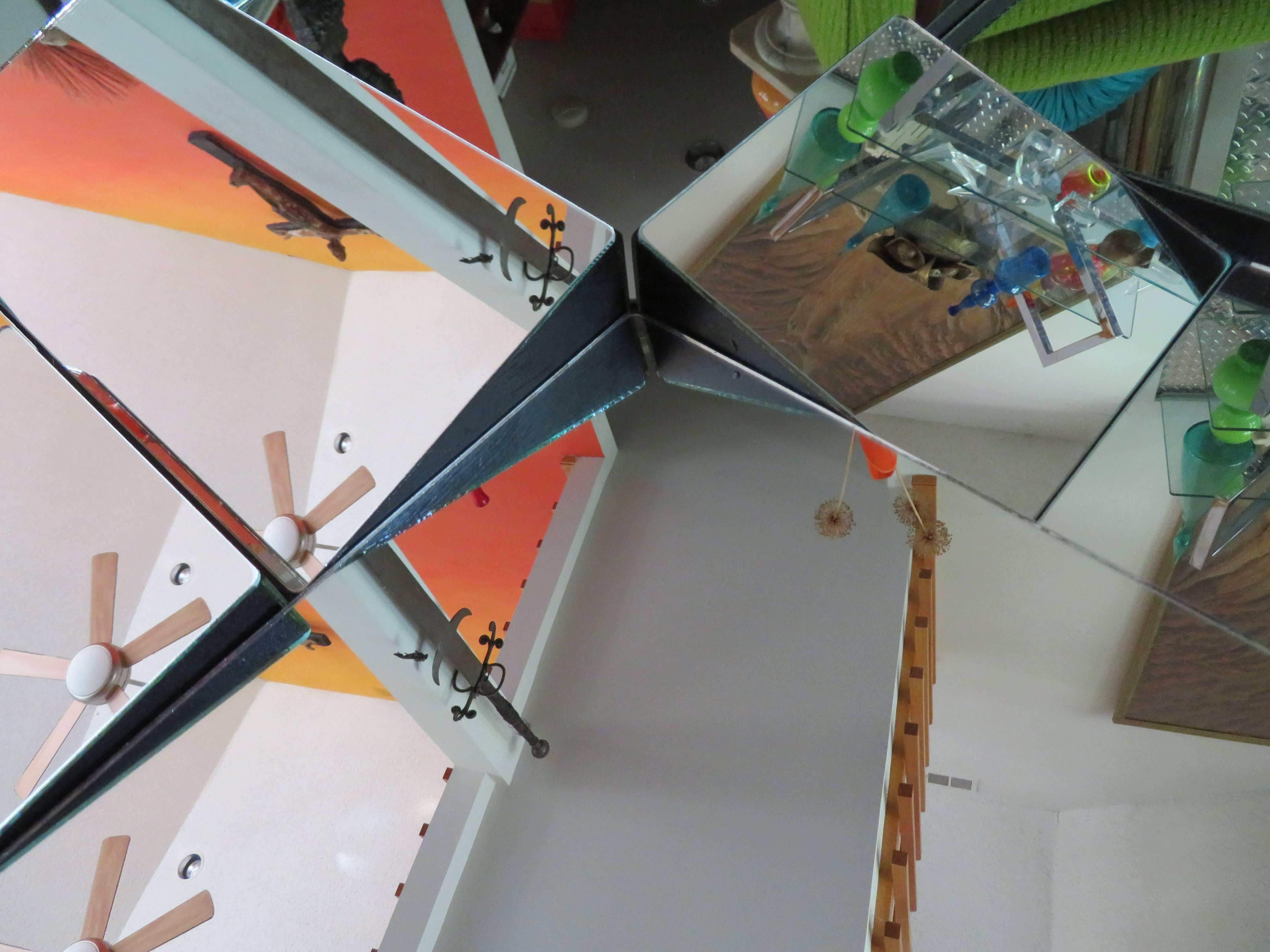 American Fabulous Original Slopes Cubist Mirror by Neal Small
