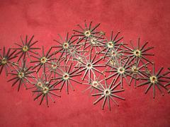 Mid-Century Modern Brutalist Starburst Nail Art Wall Sculpture Jere Bowie