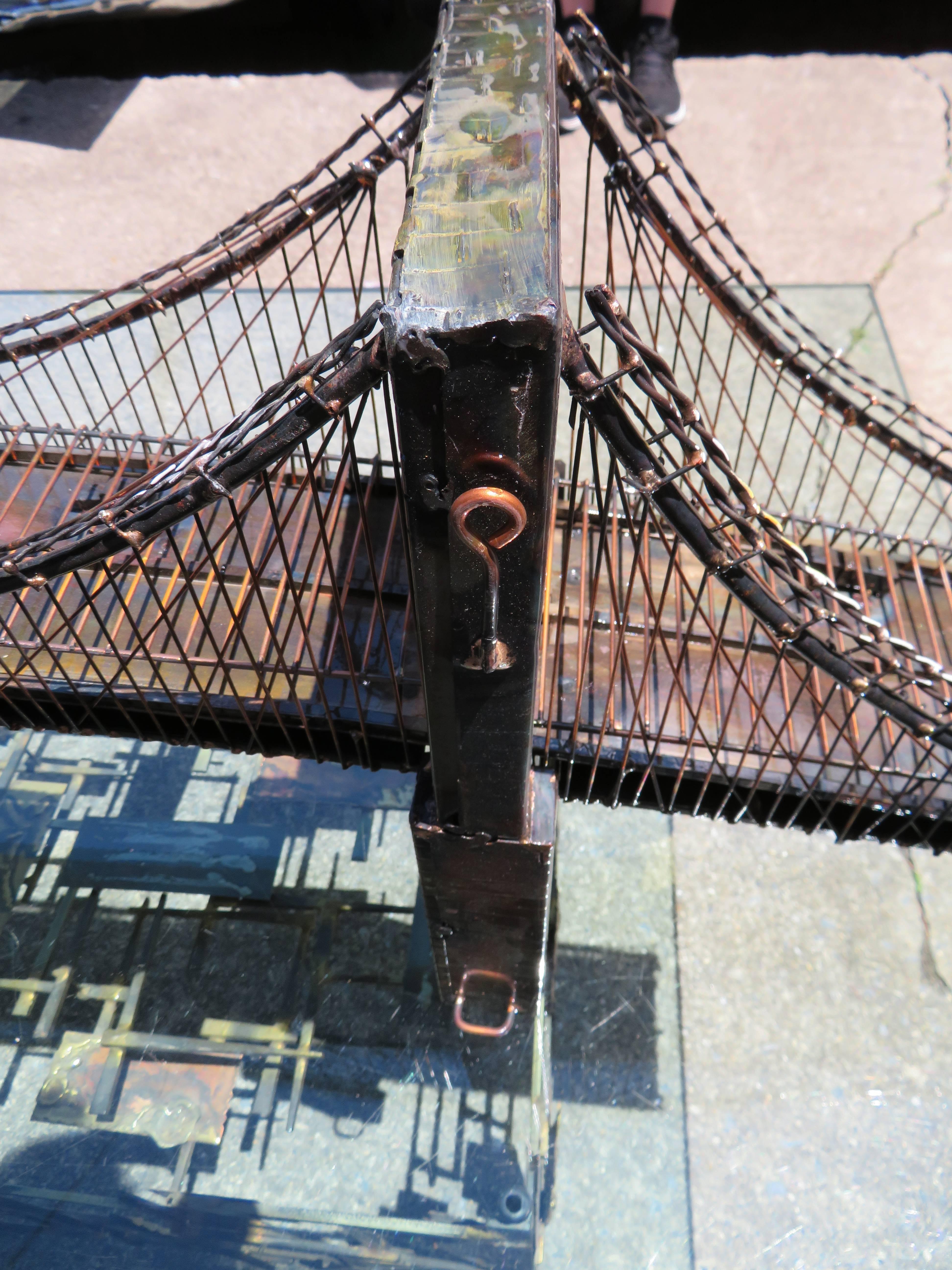 Wonderful Jere Style Sculpture Brooklyn Bridge Brutalist Mid-Century Modern 2