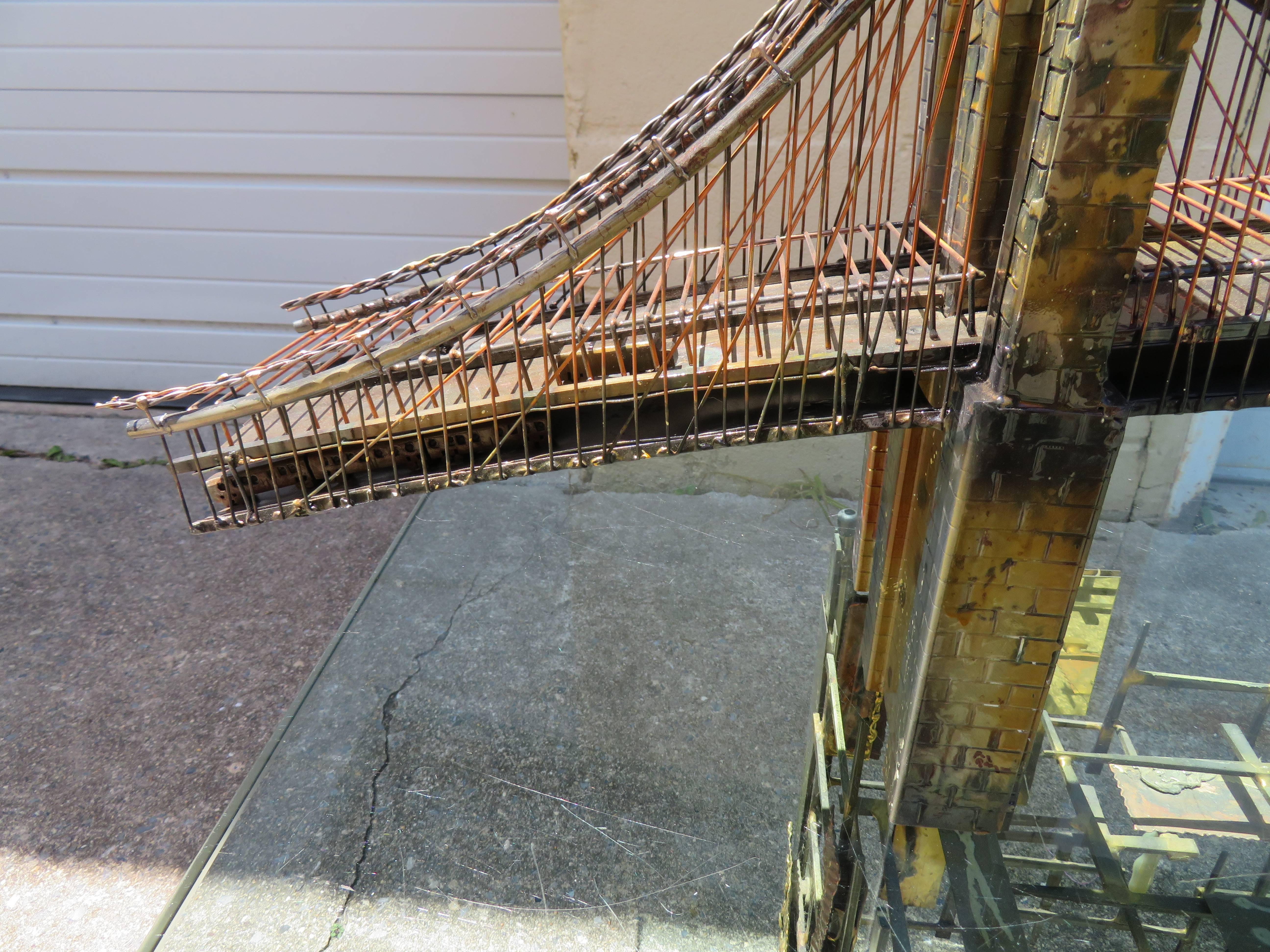 Wonderful Jere Style Sculpture Brooklyn Bridge Brutalist Mid-Century Modern 4