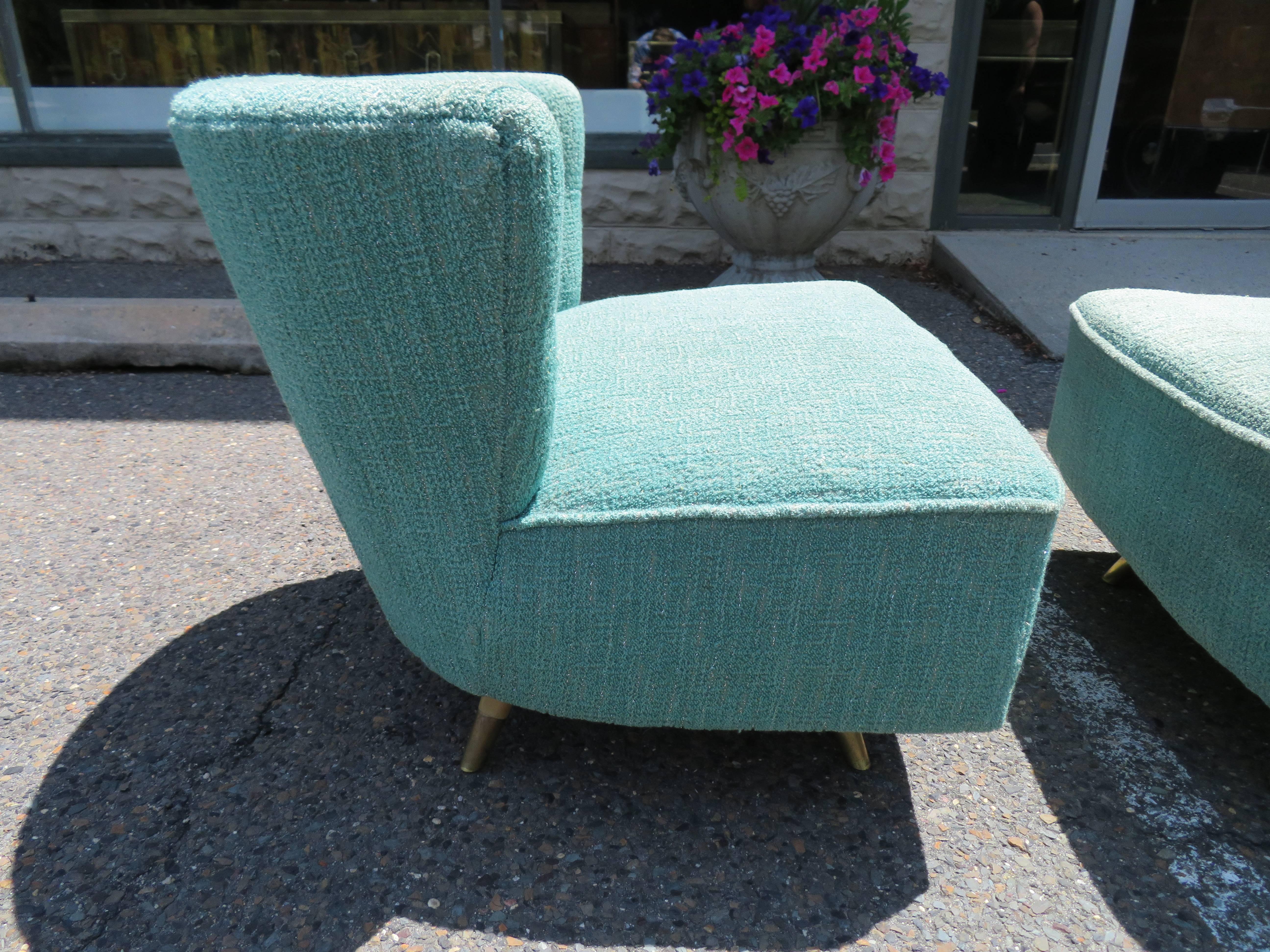 Fabulous Pair of Kroehler, 1950s Swivel Lounge Chairs Mid-Century Modern In Good Condition In Pemberton, NJ