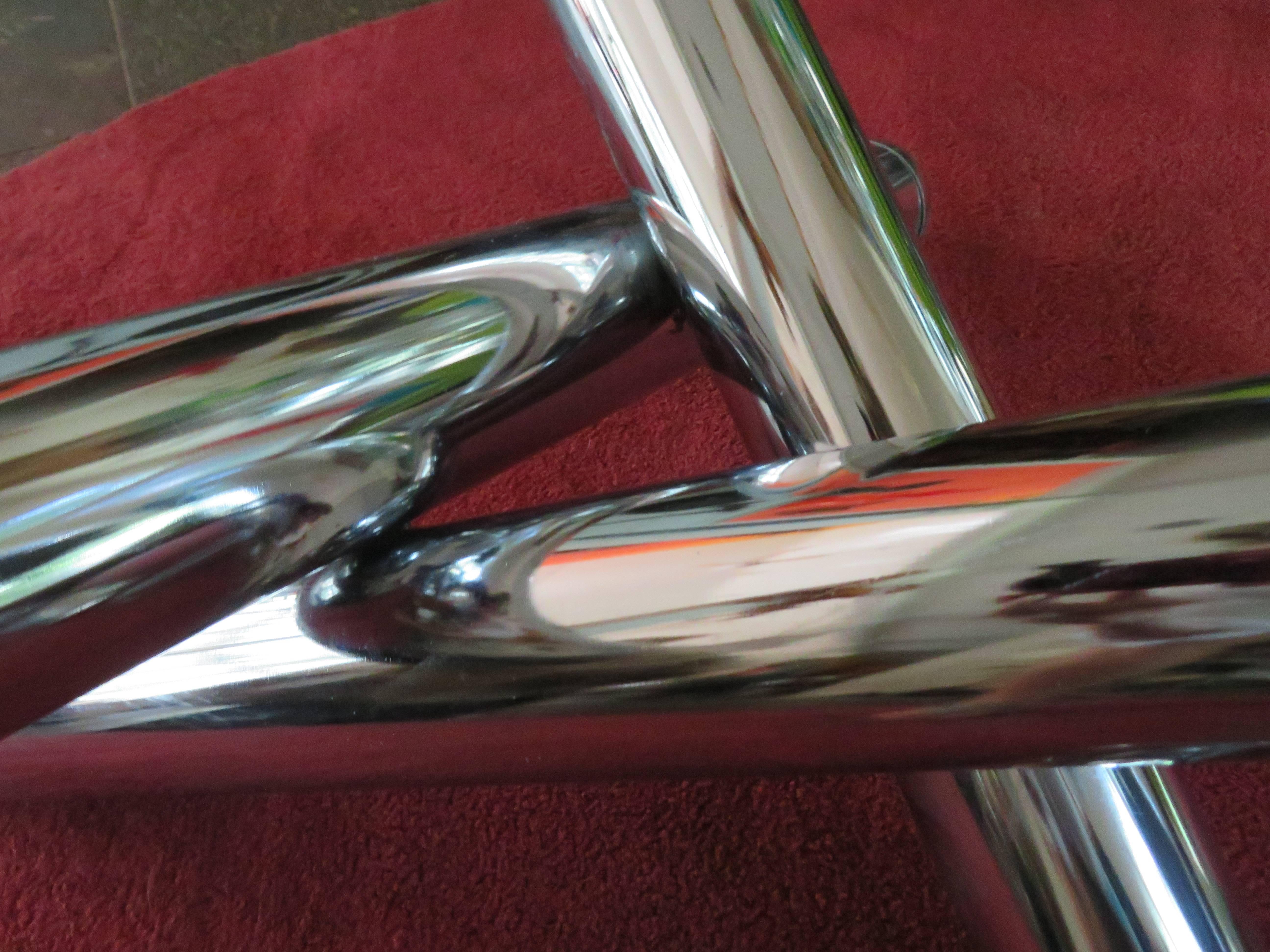 Late 20th Century Stunning Pair of Chrome Jax Coffee Tables, Mid-Century Modern For Sale
