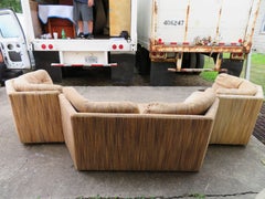 Fantastic Milo Baughman Four-Piece Octagon Sofa Sectional Mid-Century Modern