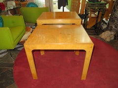 Handsome Pair of Henredon Scene Two Burled Olive Wood End Side Tables