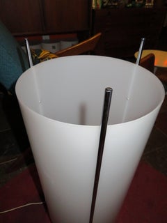 Vintage Paul Mayen Habitat Chrome Lucite Cylinder Lamp, Mid-Century Modern