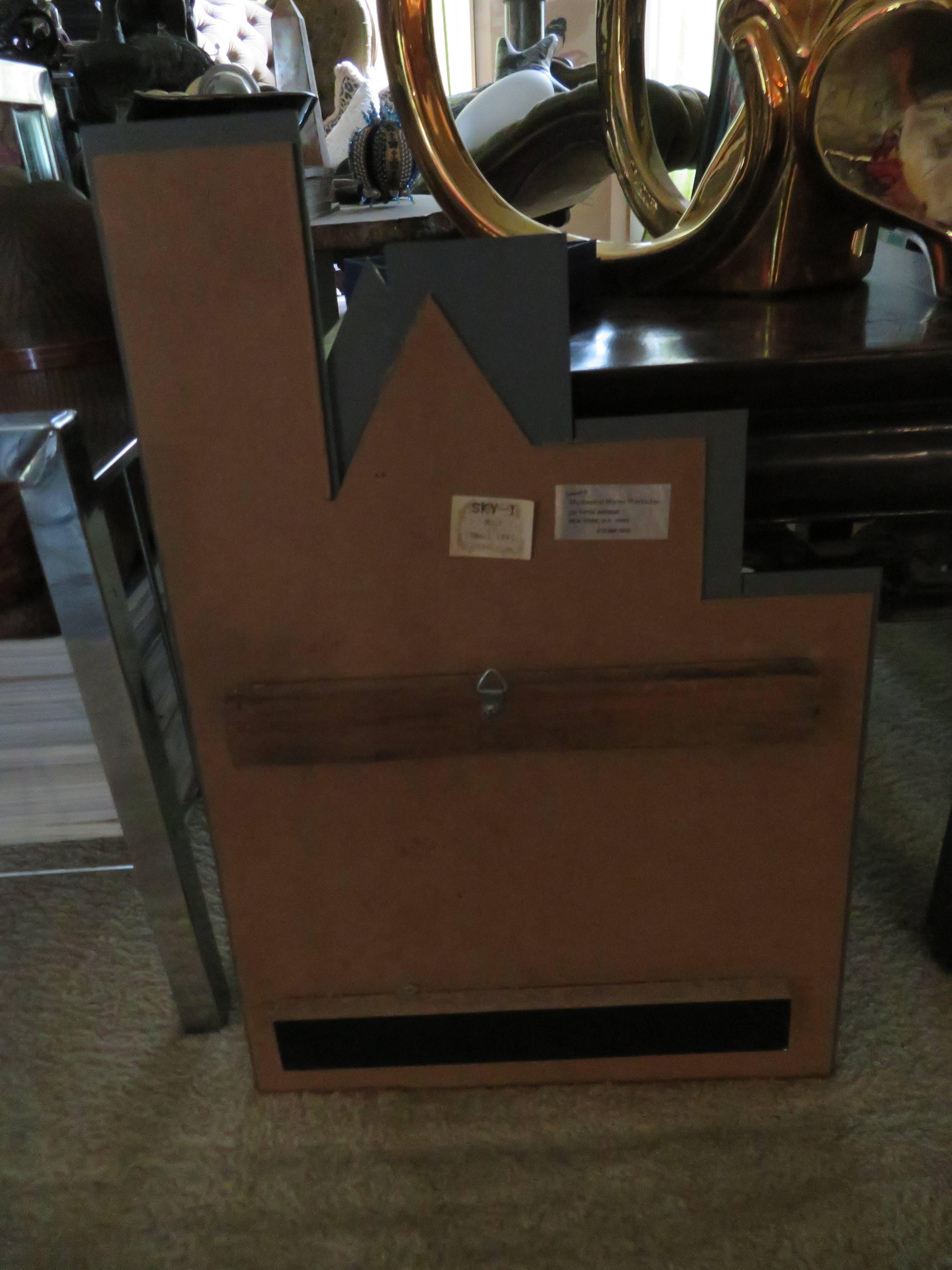 Fabulous Four-Piece NYC Skyline Mirror Wall Sculpture, Mid-Century Modern In Good Condition In Pemberton, NJ