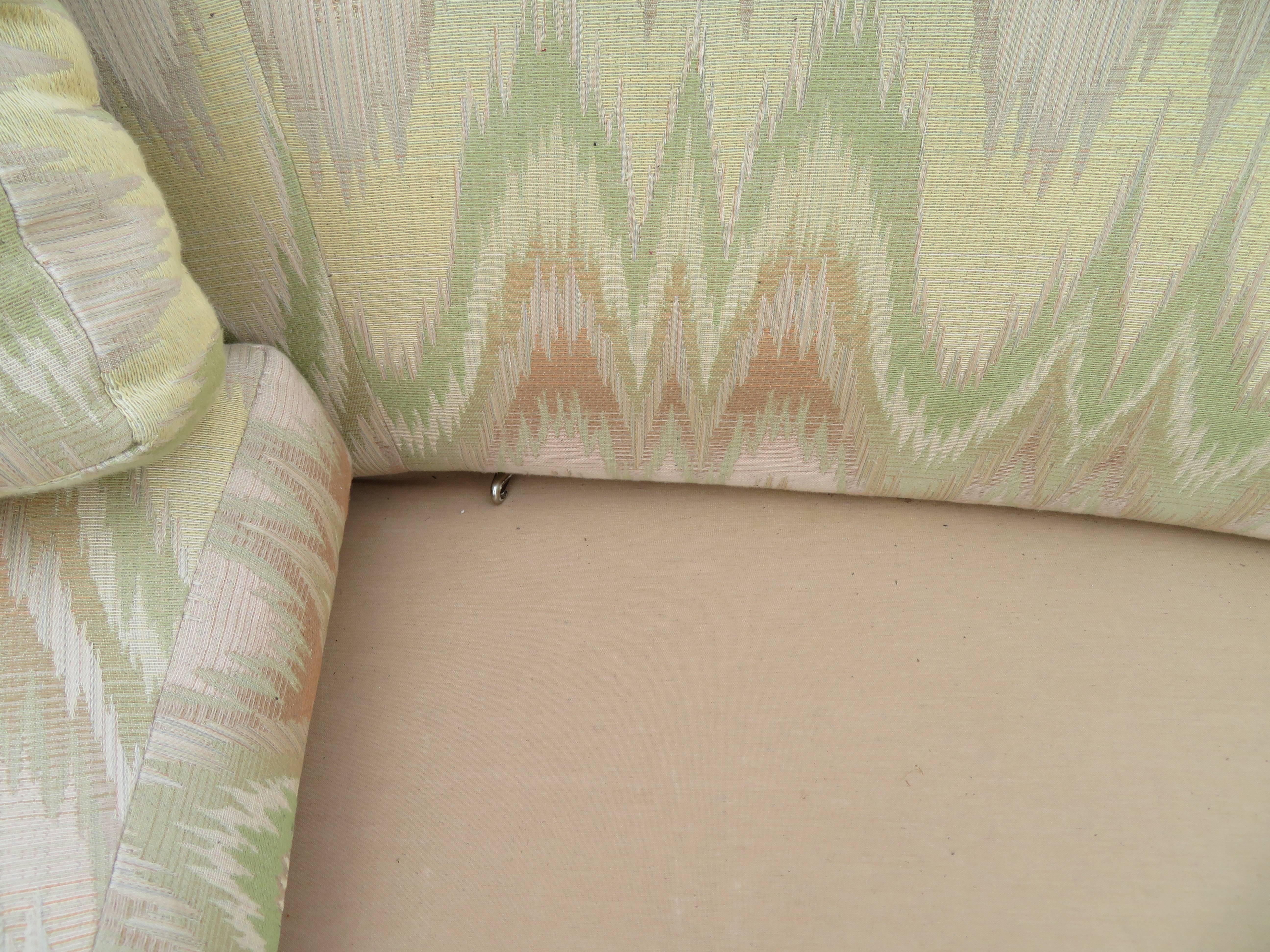 Upholstery Fabulous Milo Baughman Semi-Circular Two-Piece Sectional Sofa Mid-Century Modern