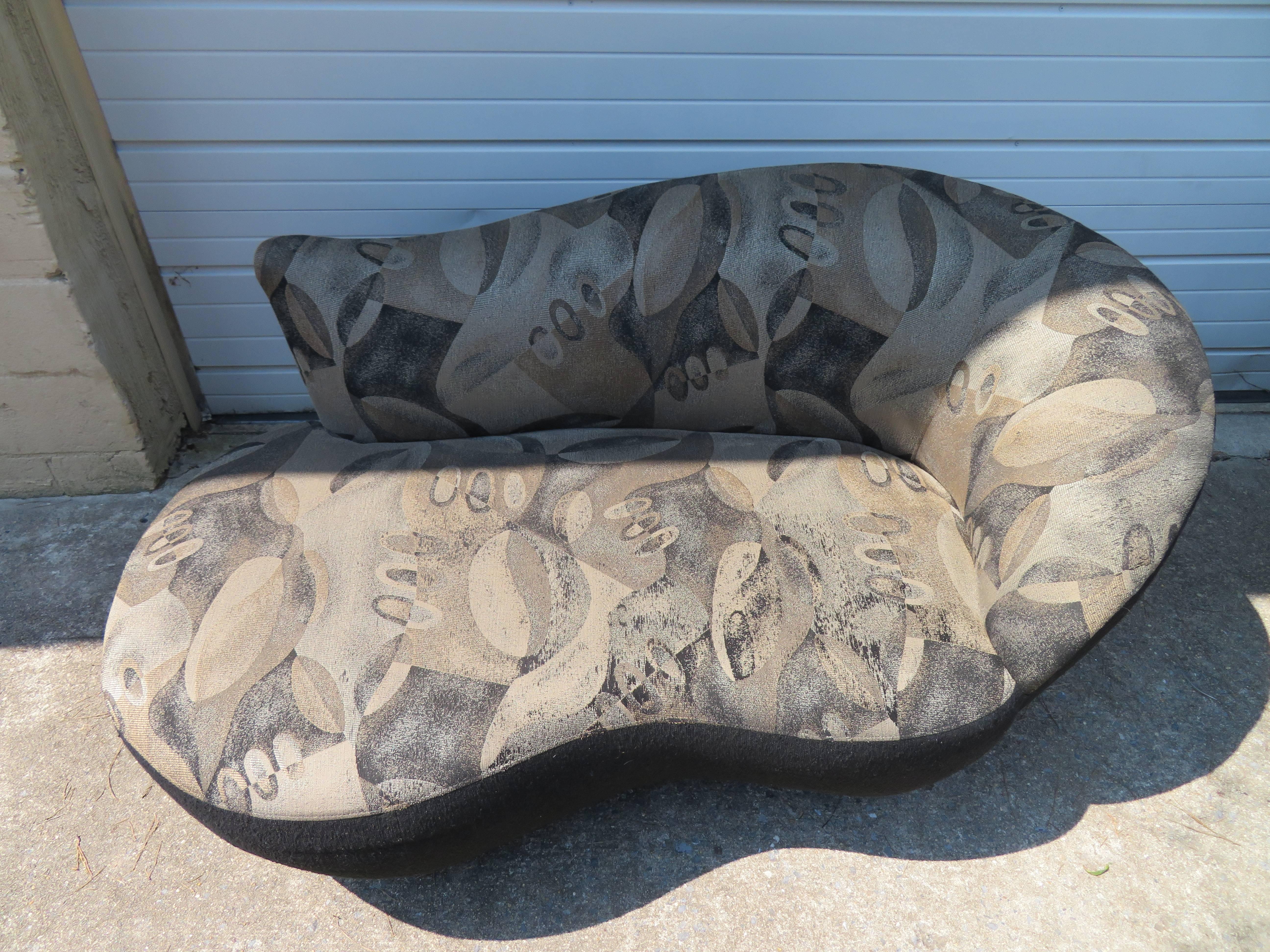 kidney shaped loveseat