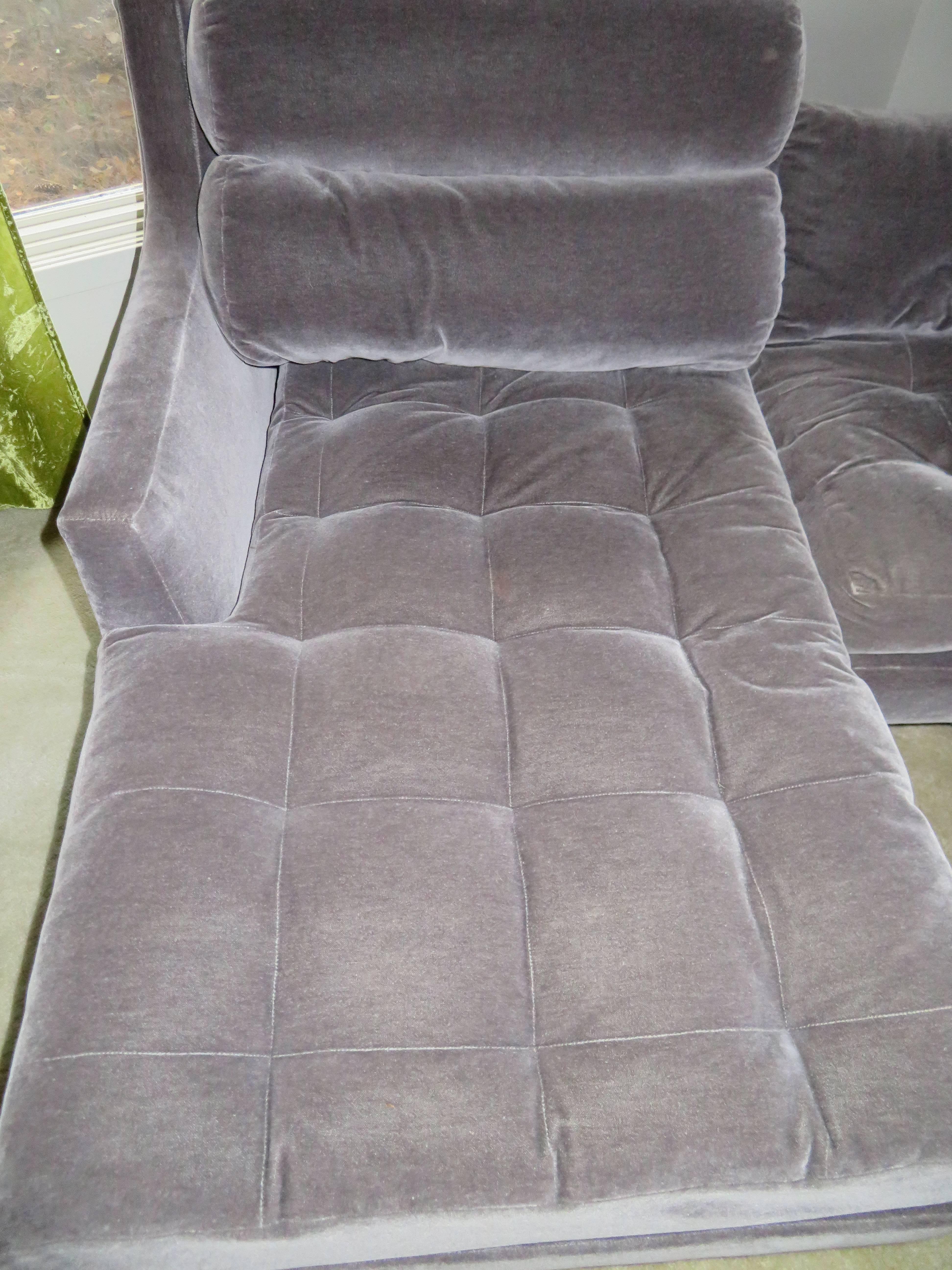 Mid-Century Modern Stunning Vladimir Kagan Three-Piece Omnibus Sectional Sofa Coffee Table