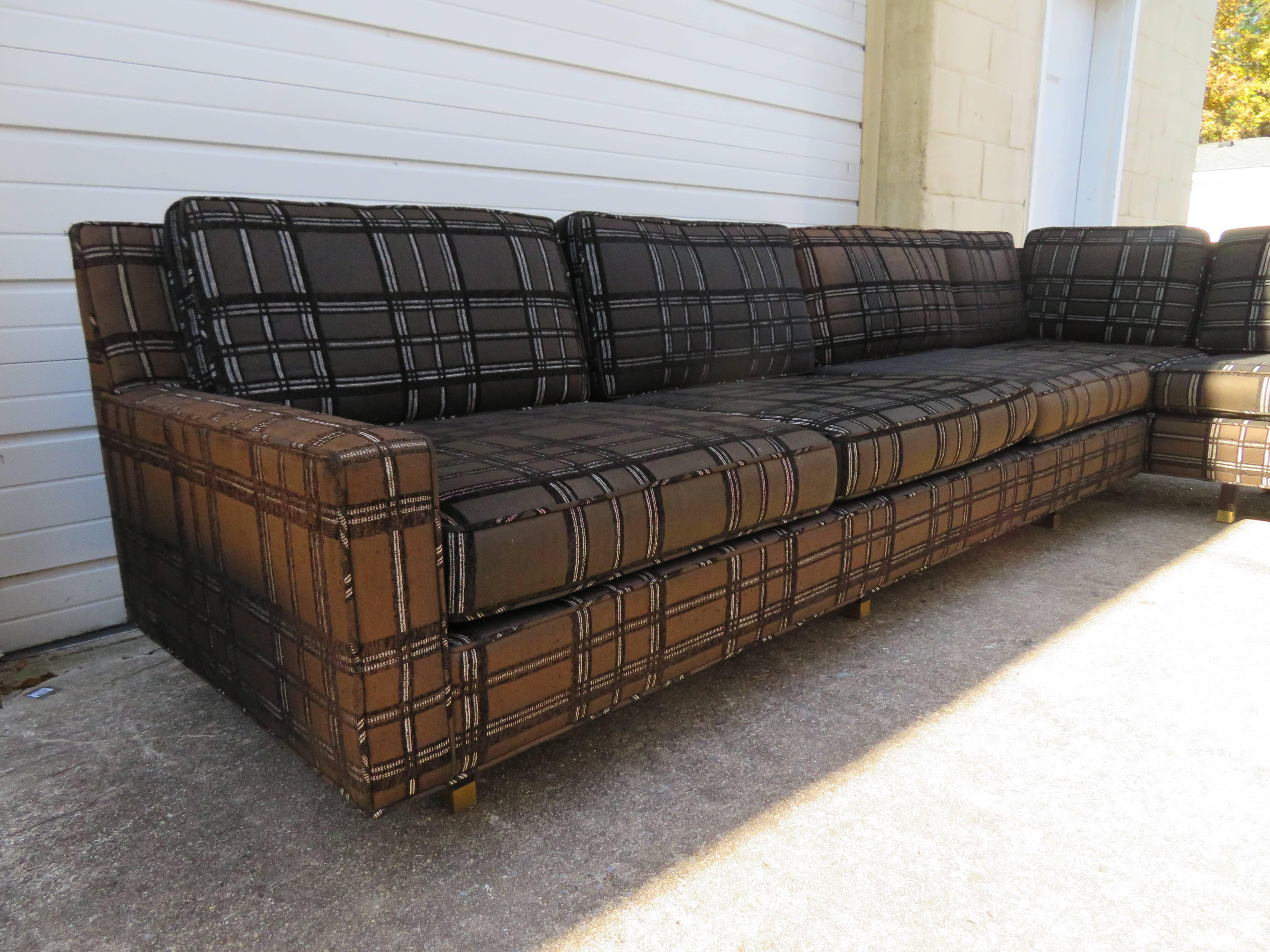 Stunning Signed Harvey Probber Two-Piece Sectional Sofa Mid-Century Modern 1